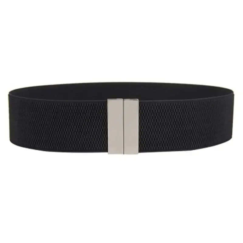 Wide Elastic Belt Dress Stretch Waist Belt Women Dress Accessories Waistband Corset Waist Metal Buckle