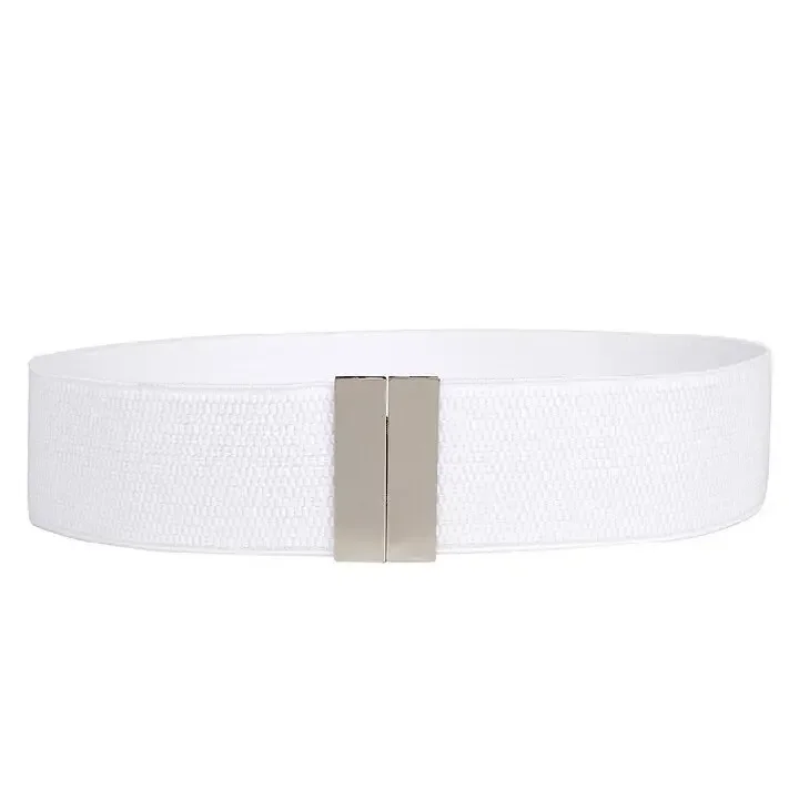 Wide Elastic Belt Dress Stretch Waist Belt Women Dress Accessories Waistband Corset Waist Metal Buckle