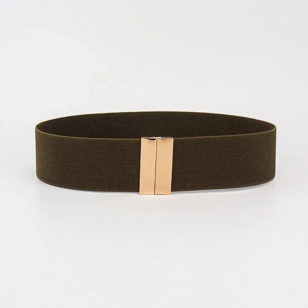 Wide Elastic Belt Dress Stretch Waist Belt Women Dress Accessories Waistband Corset Waist Metal Buckle
