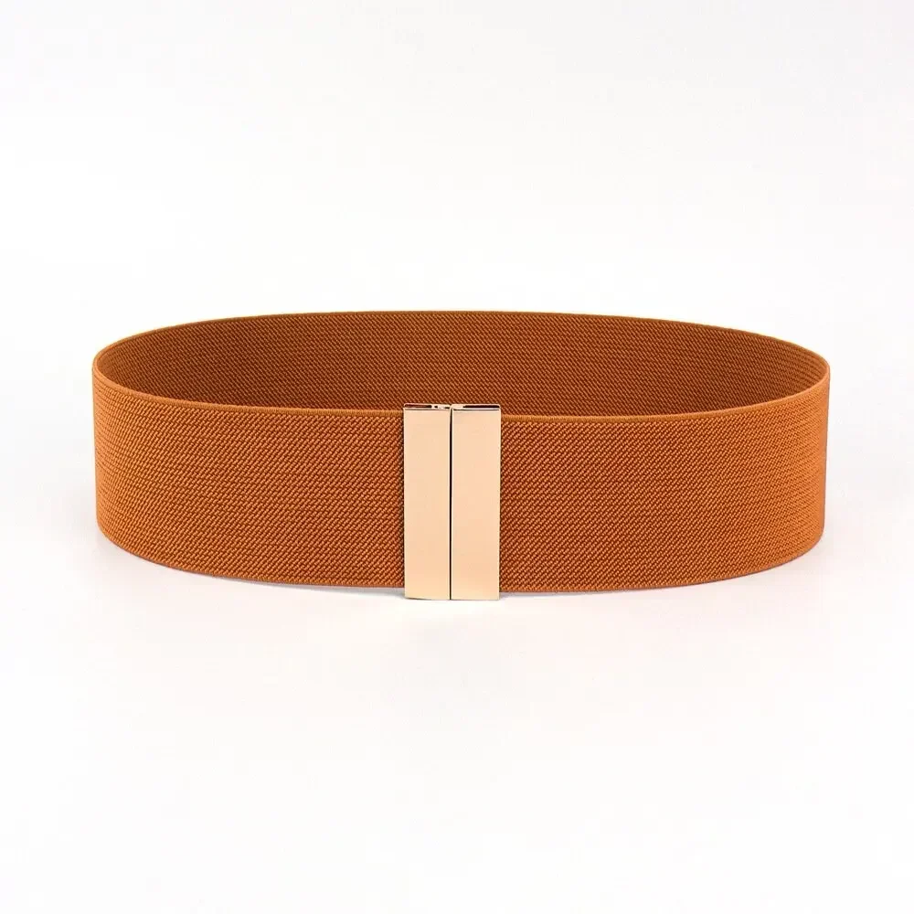 Wide Elastic Belt Dress Stretch Waist Belt Women Dress Accessories Waistband Corset Waist Metal Buckle