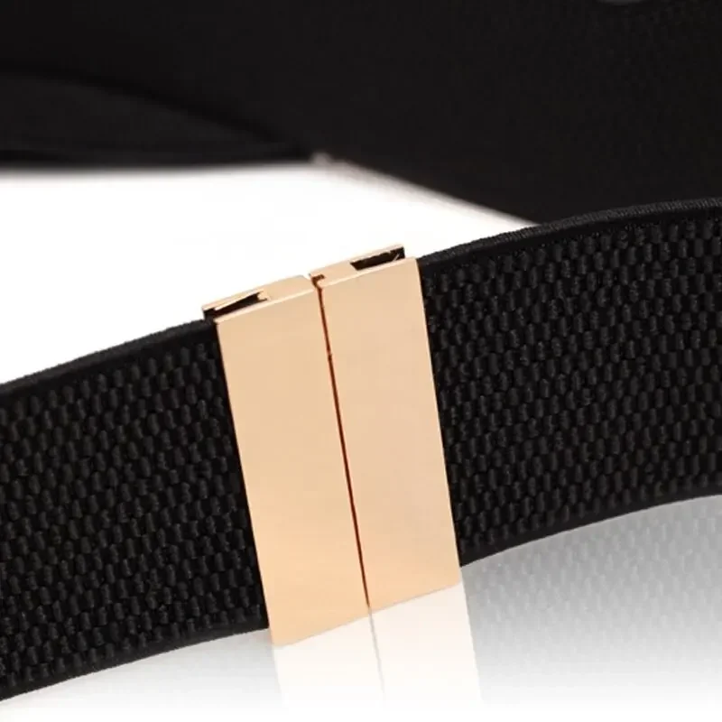 Wide Elastic Belt Dress Stretch Waist Belt Women Dress Accessories Waistband Corset Waist Metal Buckle