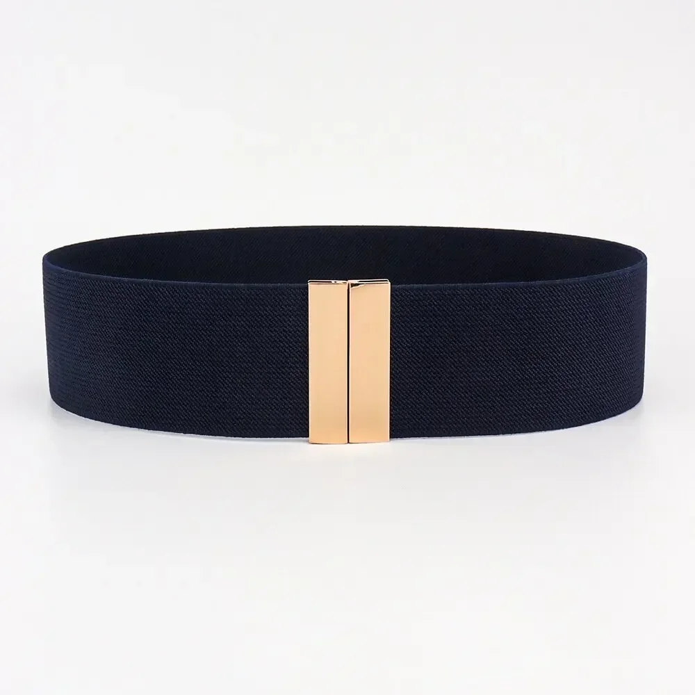 Wide Elastic Belt Dress Stretch Waist Belt Women Dress Accessories Waistband Corset Waist Metal Buckle