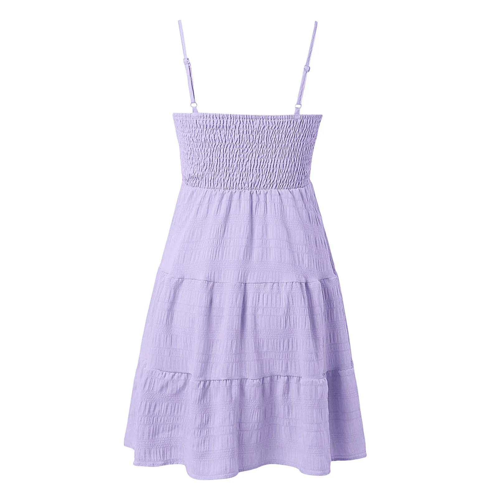 Women Strapless Backless Slip Mini Dress Sexy Lady High Elastic Waist Solid Purple Ruffle Party Dresses AXEWMFS-AXR305