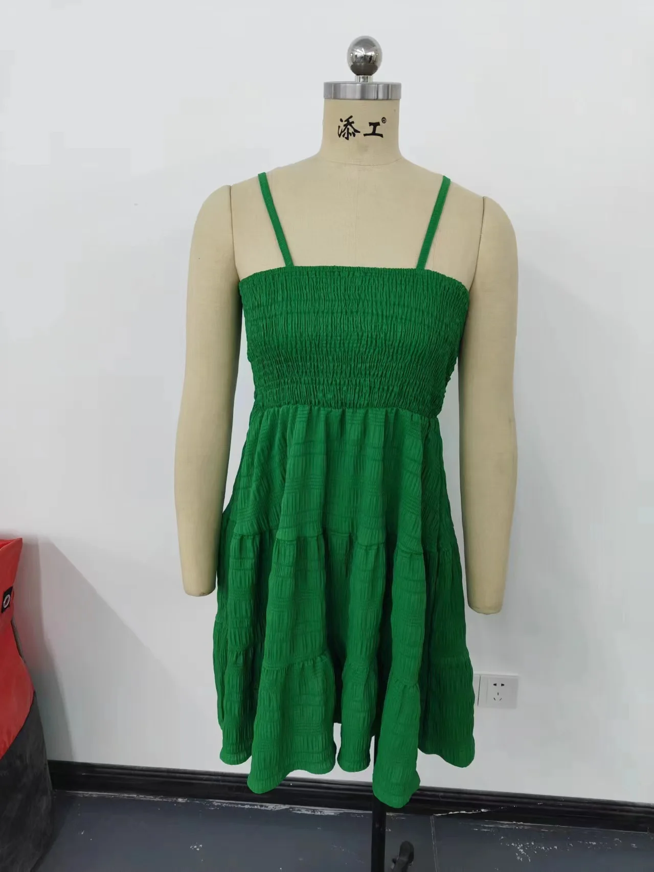 Women Strapless Backless Slip Mini Dress Sexy Lady High Elastic Waist Solid Purple Ruffle Party Dresses AXEWMFS-AXR305
