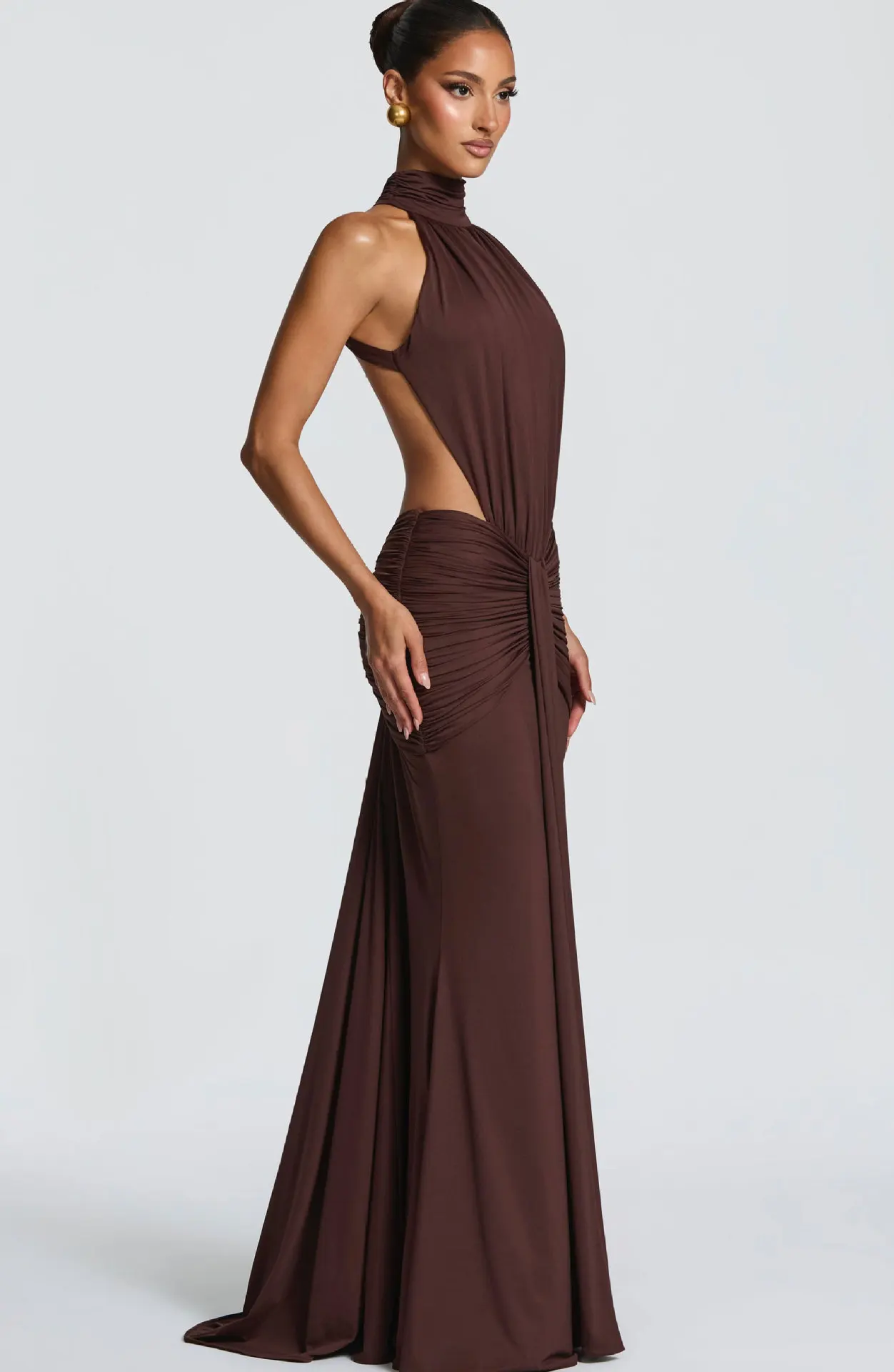 Townlike Ribbon Pleated Slim Bodycon Maxi Long Dress Women Halter 2026 Spring Summer Dress Backless Nightclub Sexy Party Dresses