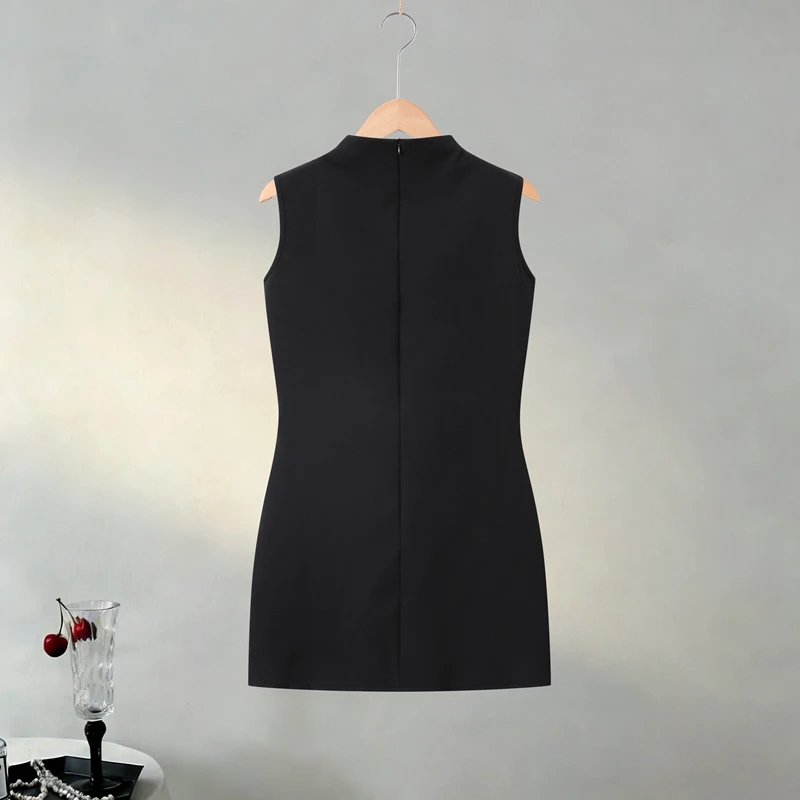 Elegant Halter Women's Dress Sleeveless Hollow Out Hip Package Lady Mini Dresses 2026 Spring Summer Chic Female Robe Holiday