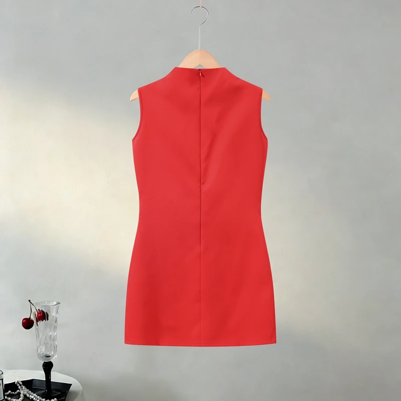 Elegant Halter Women's Dress Sleeveless Hollow Out Hip Package Lady Mini Dresses 2026 Spring Summer Chic Female Robe Holiday
