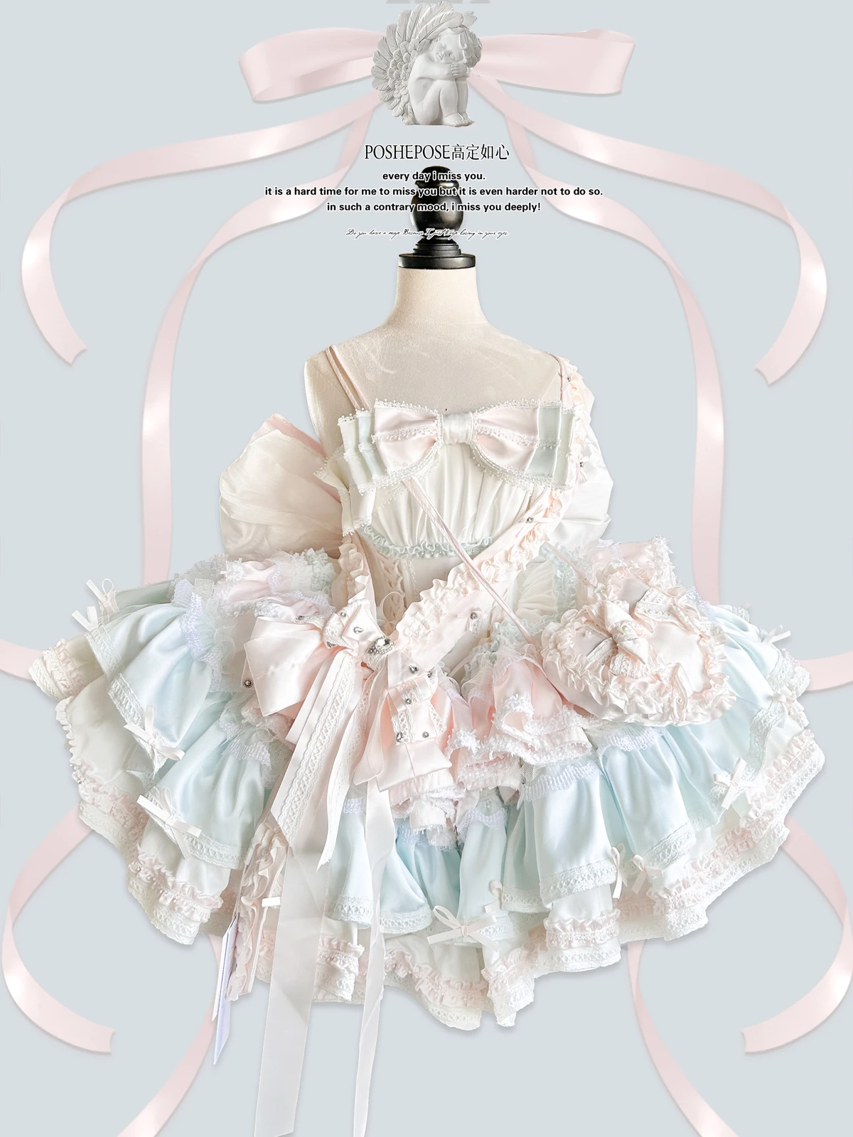 New Girls Birthday Lolita Dress 2026 Spring and Summer Women's Tube Top Satin Bowknot Slim Pettiskirt Short Mini Party Dress