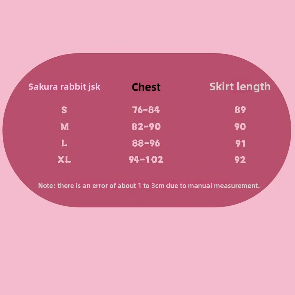 Sweetheart Lolita Sakura Rabbit Story full Lolita dress schoolgirl cute jsk summer dress women Slight Strech