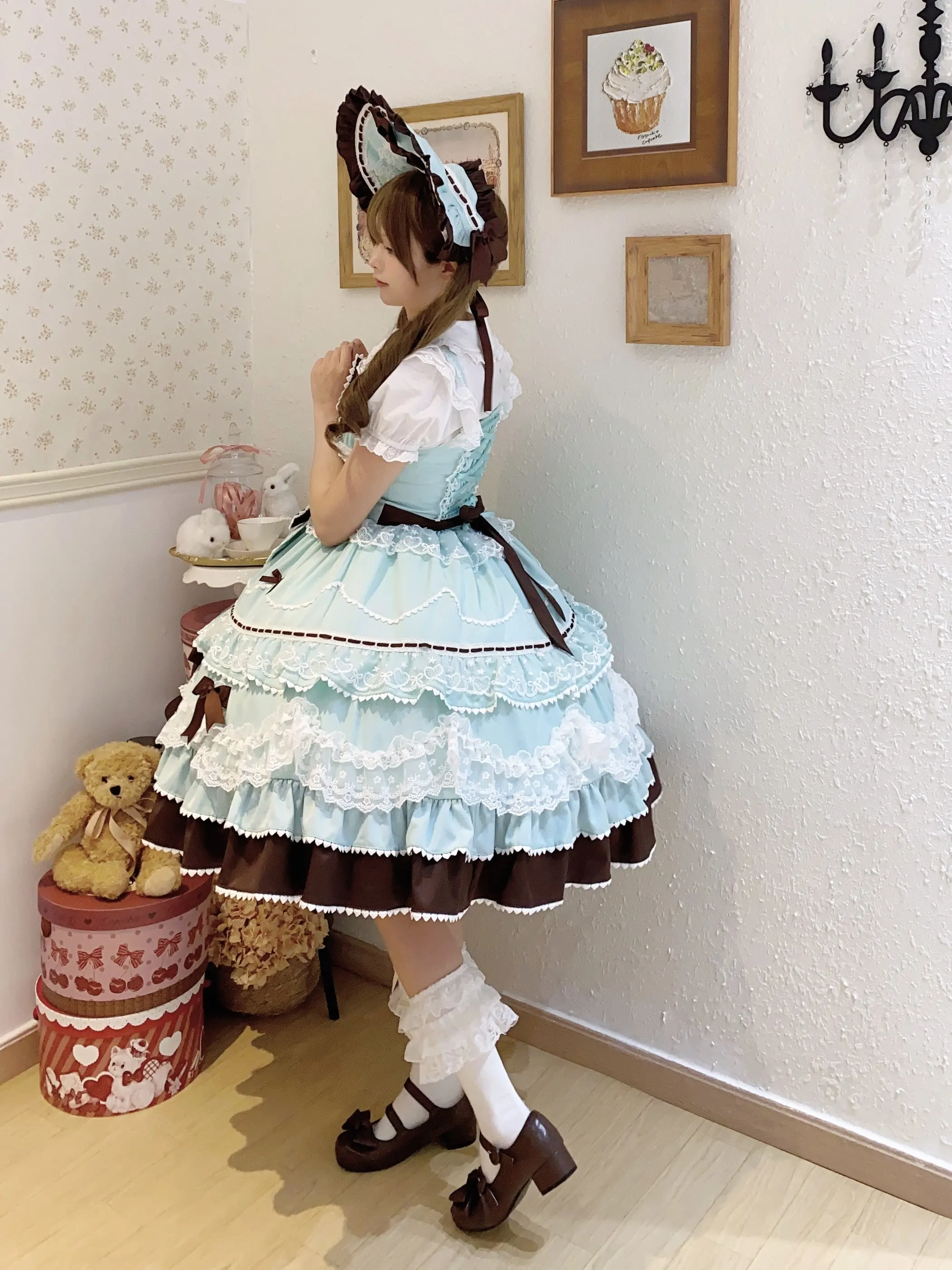 Japanese Style Lolita Strap Dress Women Sleeveless Cute Bow Lace Elegant Sweet Fairy Cosplay Party Daily Casual JSK Dresses
