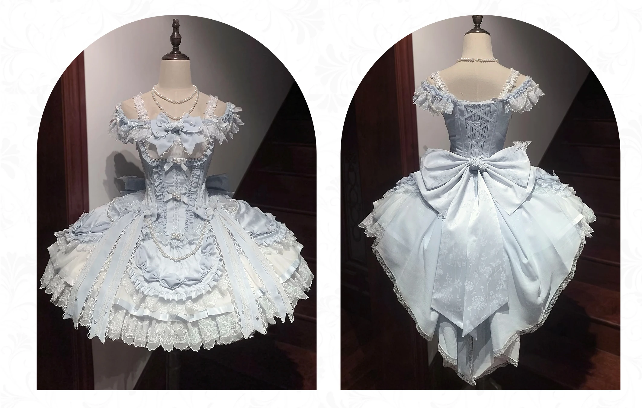 Pink Sweet Lolita Princess Dresses JSK Girl's Woman's Slim-Fit Elegant Lace Bow Tail Birthday Dress Y2k Ballet Style Mini Dress
