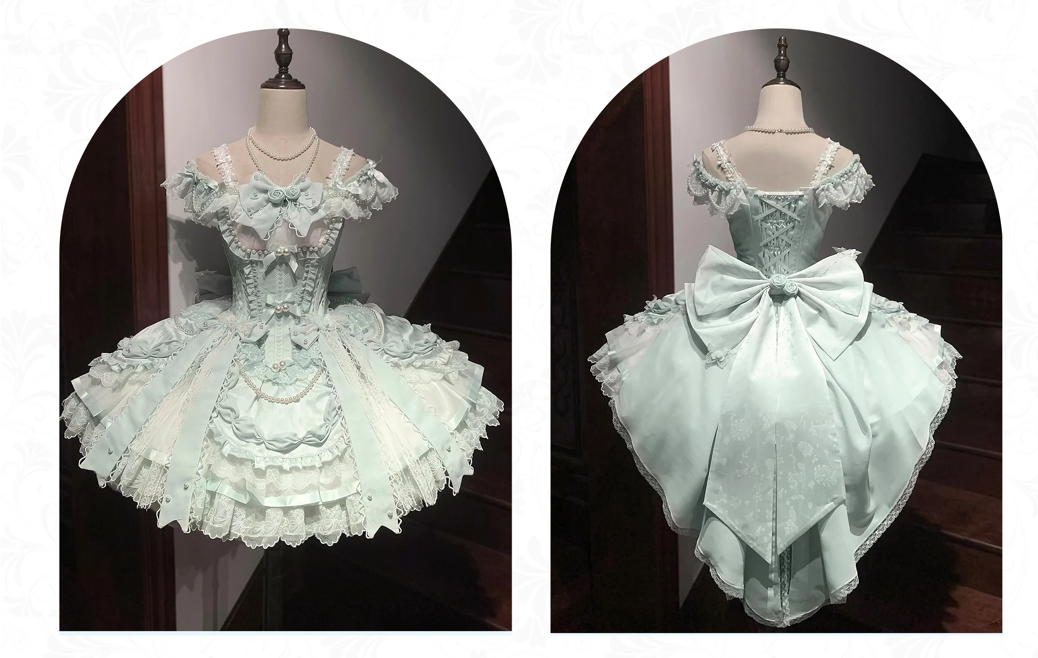Pink Sweet Lolita Princess Dresses JSK Girl's Woman's Slim-Fit Elegant Lace Bow Tail Birthday Dress Y2k Ballet Style Mini Dress