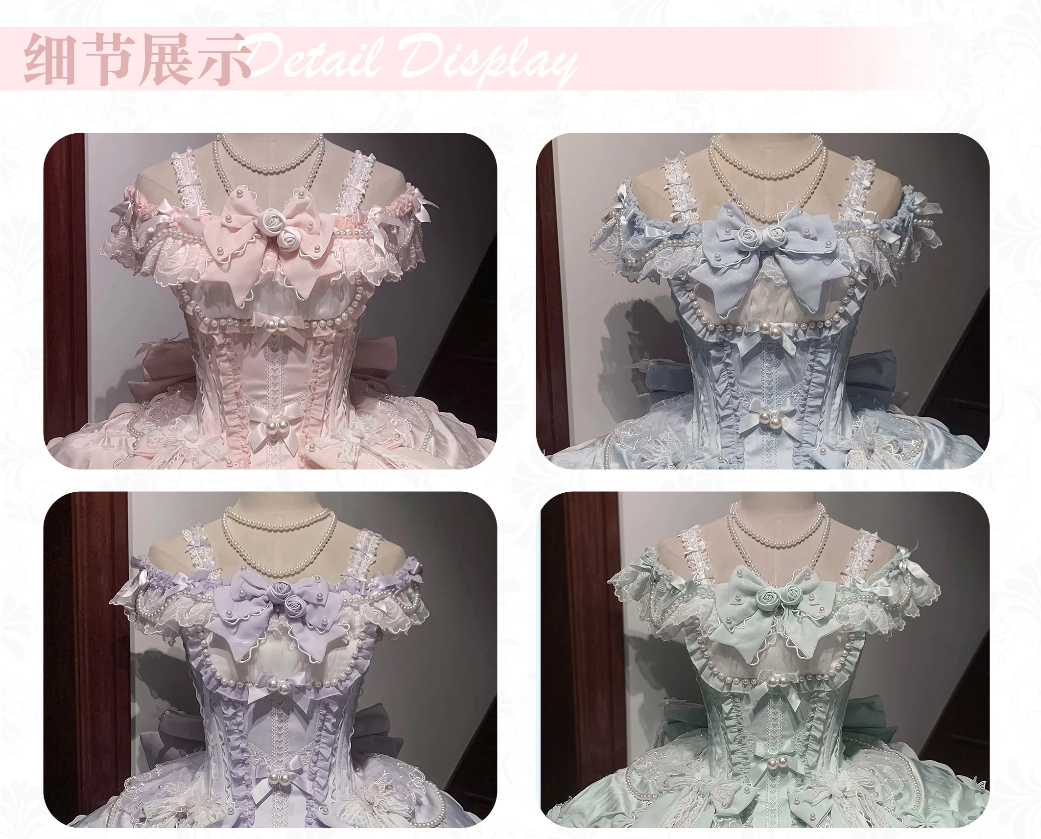 Pink Sweet Lolita Princess Dresses JSK Girl's Woman's Slim-Fit Elegant Lace Bow Tail Birthday Dress Y2k Ballet Style Mini Dress