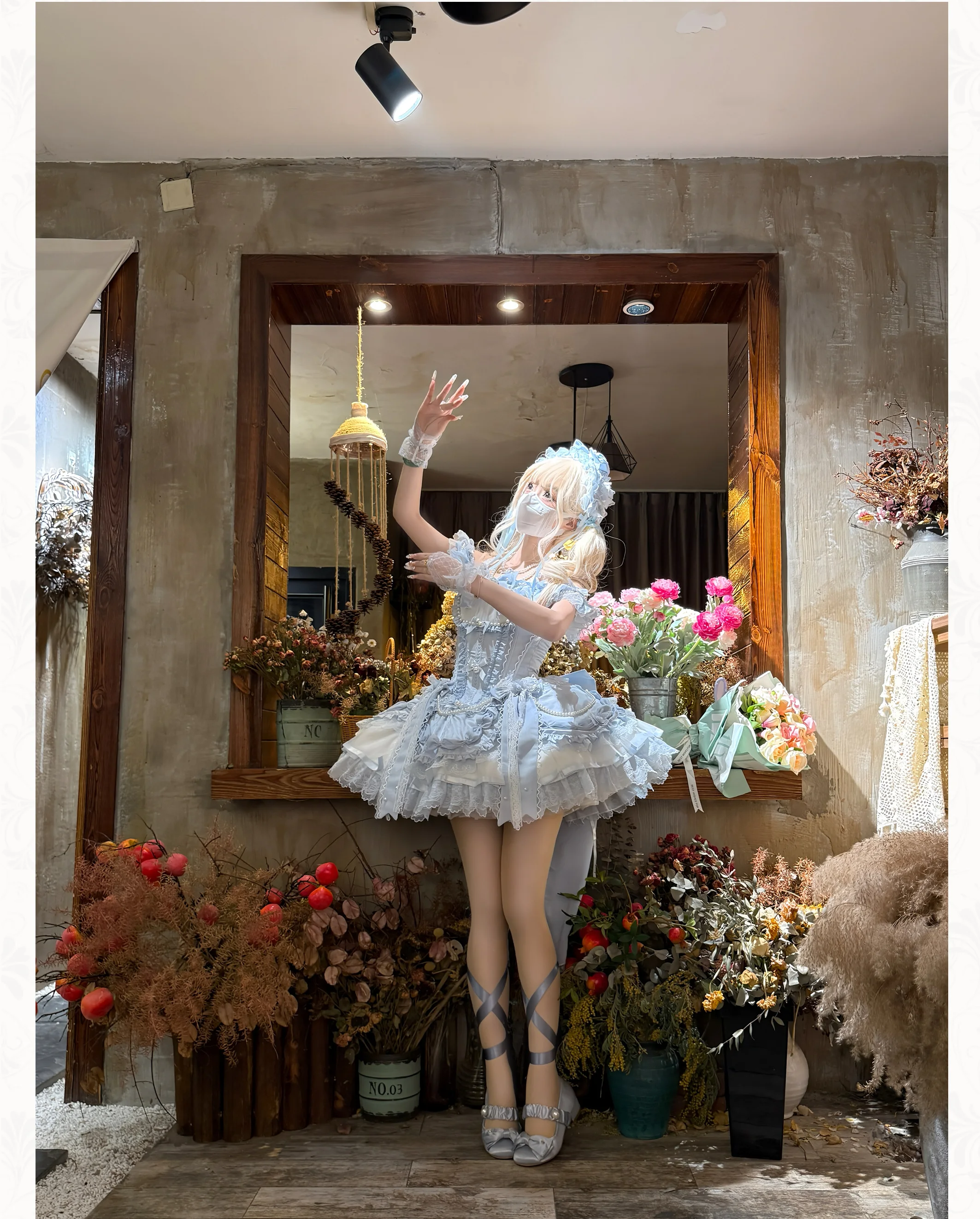 Pink Sweet Lolita Princess Dresses JSK Girl's Woman's Slim-Fit Elegant Lace Bow Tail Birthday Dress Y2k Ballet Style Mini Dress