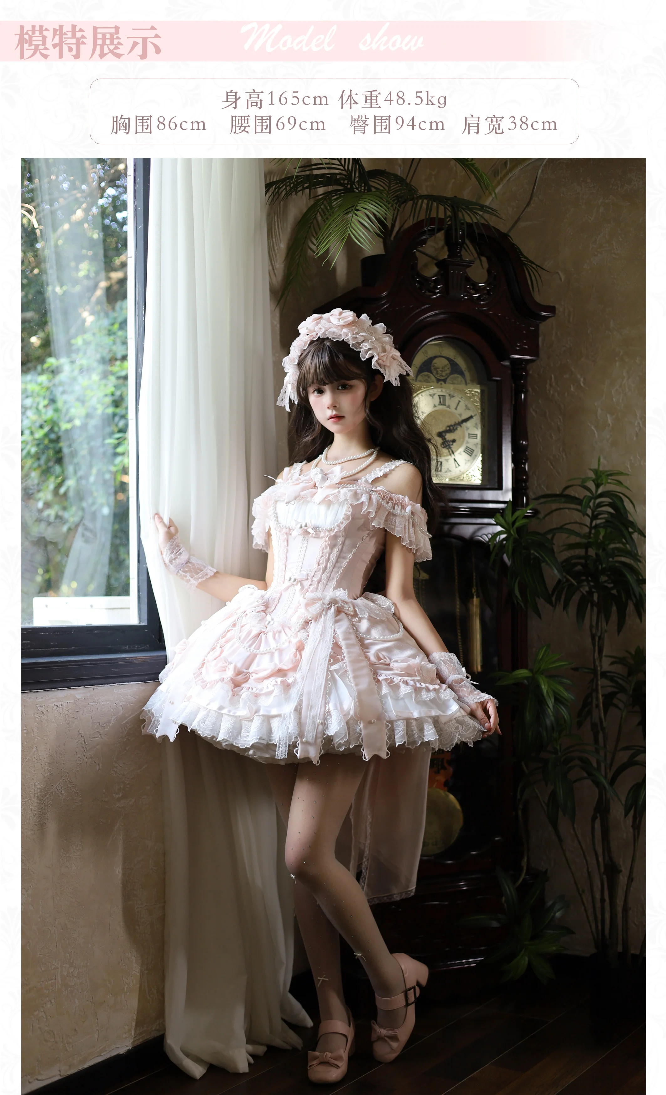 Pink Sweet Lolita Princess Dresses JSK Girl's Woman's Slim-Fit Elegant Lace Bow Tail Birthday Dress Y2k Ballet Style Mini Dress
