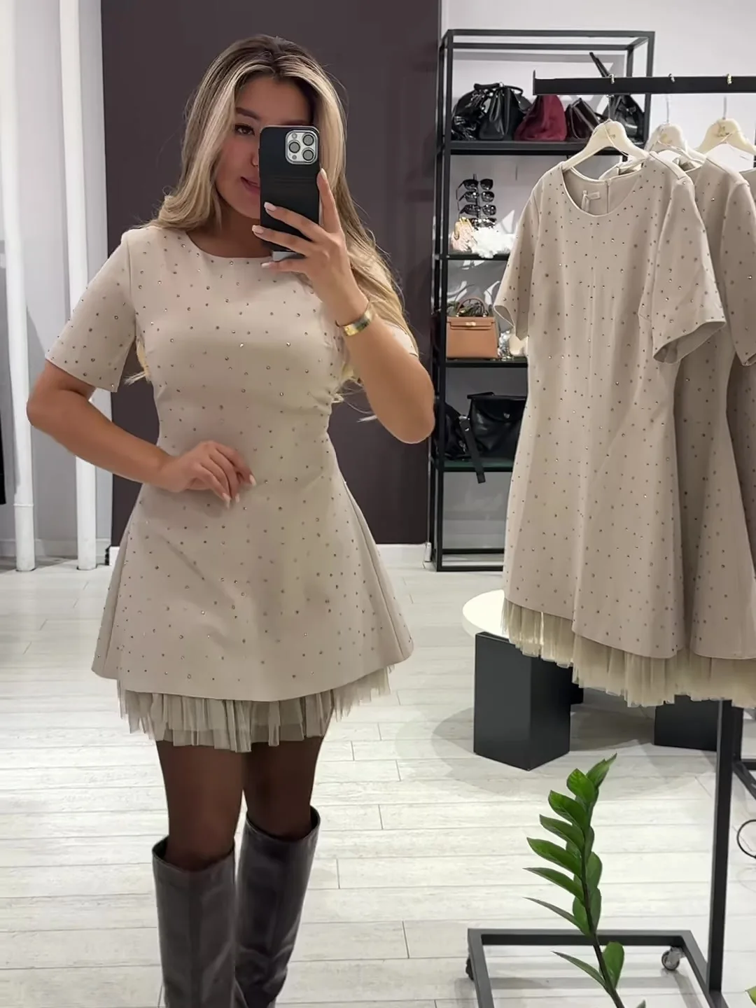 Summer Black Casual Dress Women's New Round Neck Short Sleeve Hot Diamond Slim Fit Lace Dress Holiday Party Mini Dresses Robe