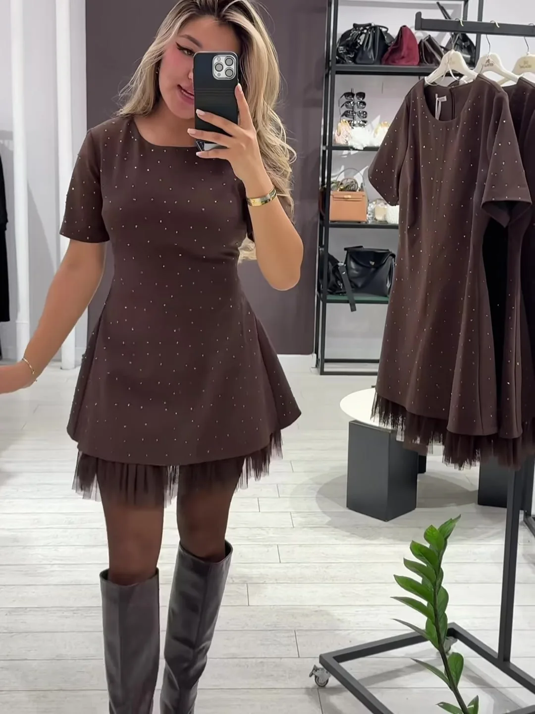 Summer Black Casual Dress Women's New Round Neck Short Sleeve Hot Diamond Slim Fit Lace Dress Holiday Party Mini Dresses Robe