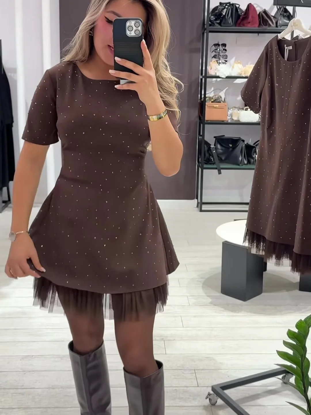 Summer Black Casual Dress Women's New Round Neck Short Sleeve Hot Diamond Slim Fit Lace Dress Holiday Party Mini Dresses Robe
