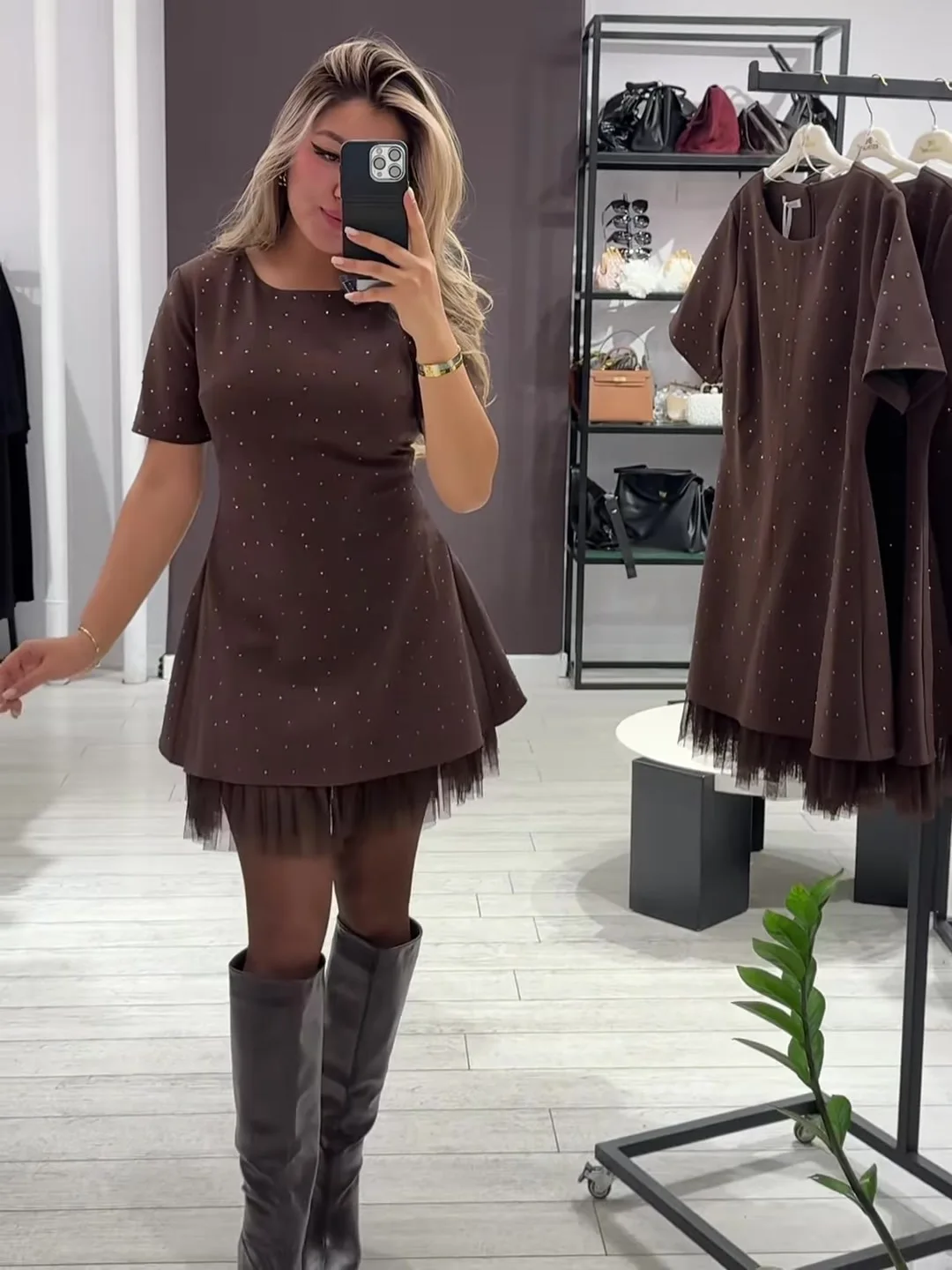 Summer Black Casual Dress Women's New Round Neck Short Sleeve Hot Diamond Slim Fit Lace Dress Holiday Party Mini Dresses Robe
