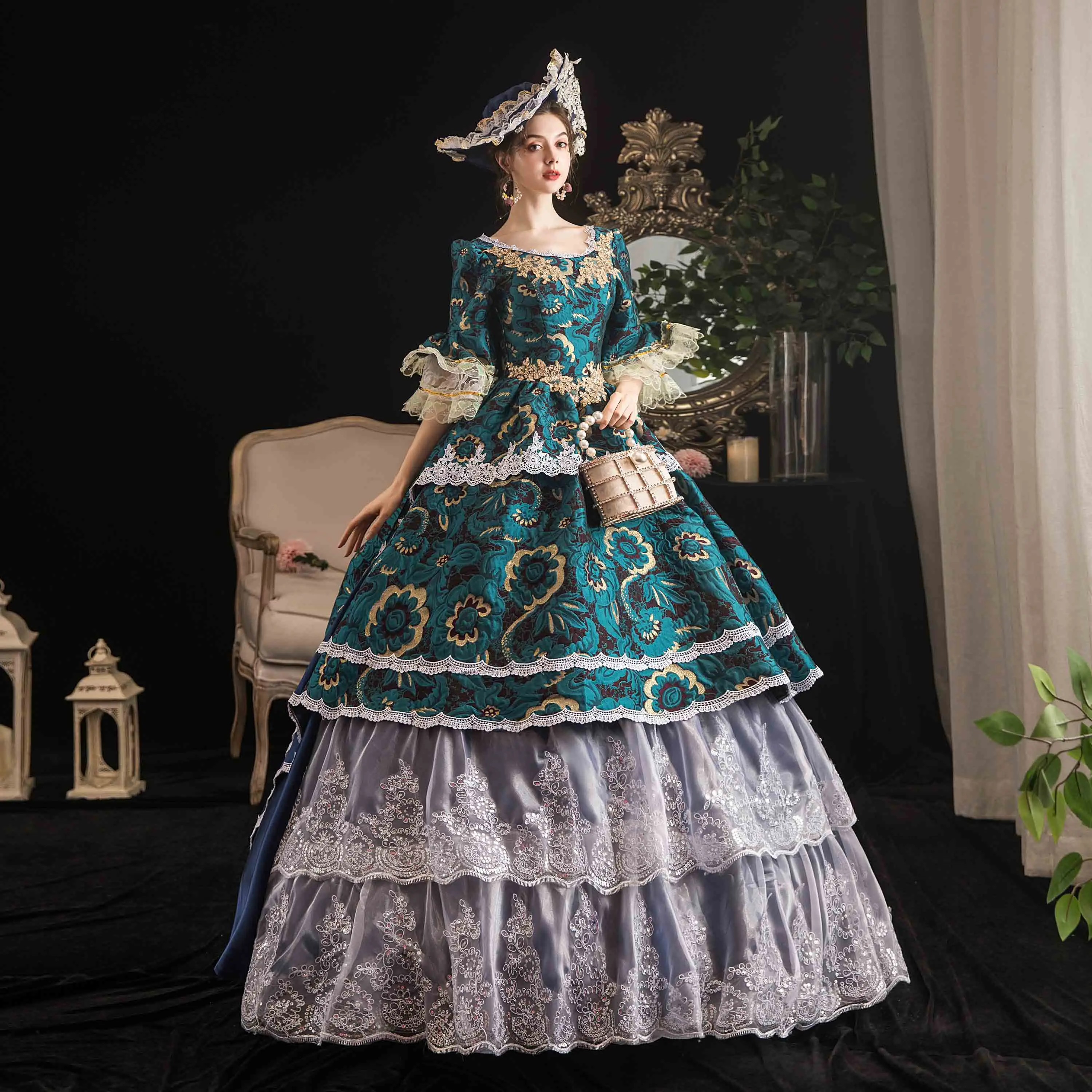 Victorian Masquerade Dresses for Women, Renaissance Dress, 18th Century, Baroque Rococo Marie Antoinette, Historical Clothing