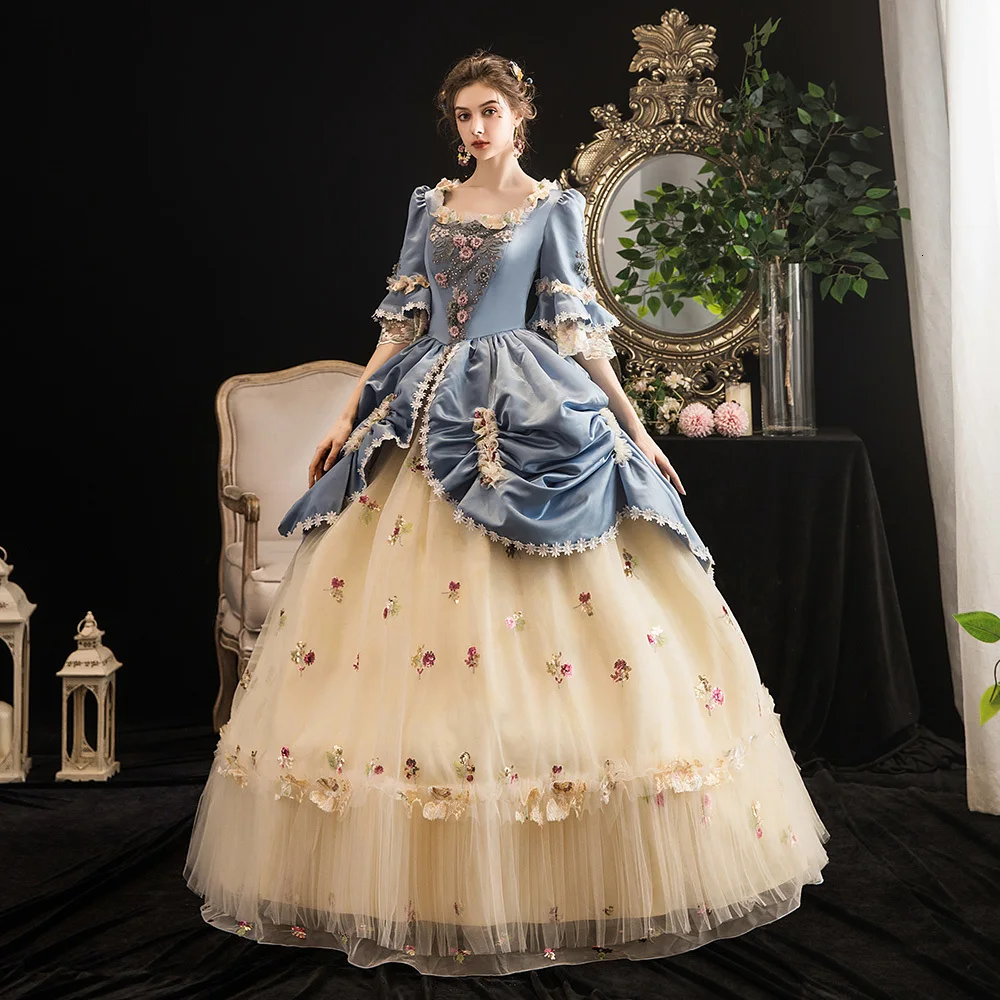 Victorian Masquerade Dresses for Women, Renaissance Dress, 18th Century, Baroque Rococo Marie Antoinette, Historical Clothing