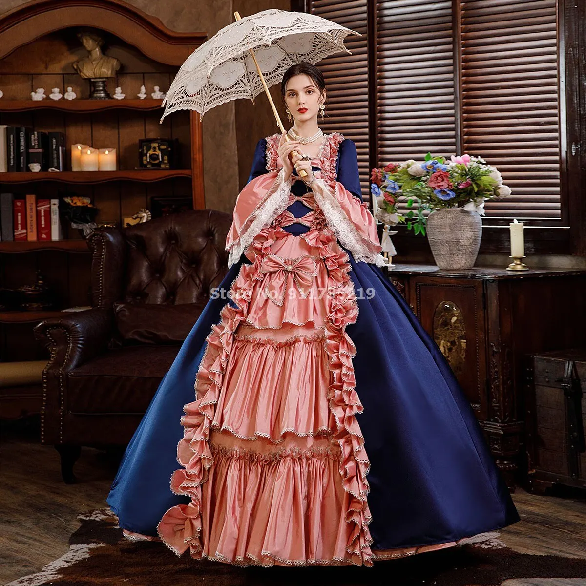 Victorian Masquerade Dresses for Women, Renaissance Dress, 18th Century, Baroque Rococo Marie Antoinette, Historical Clothing