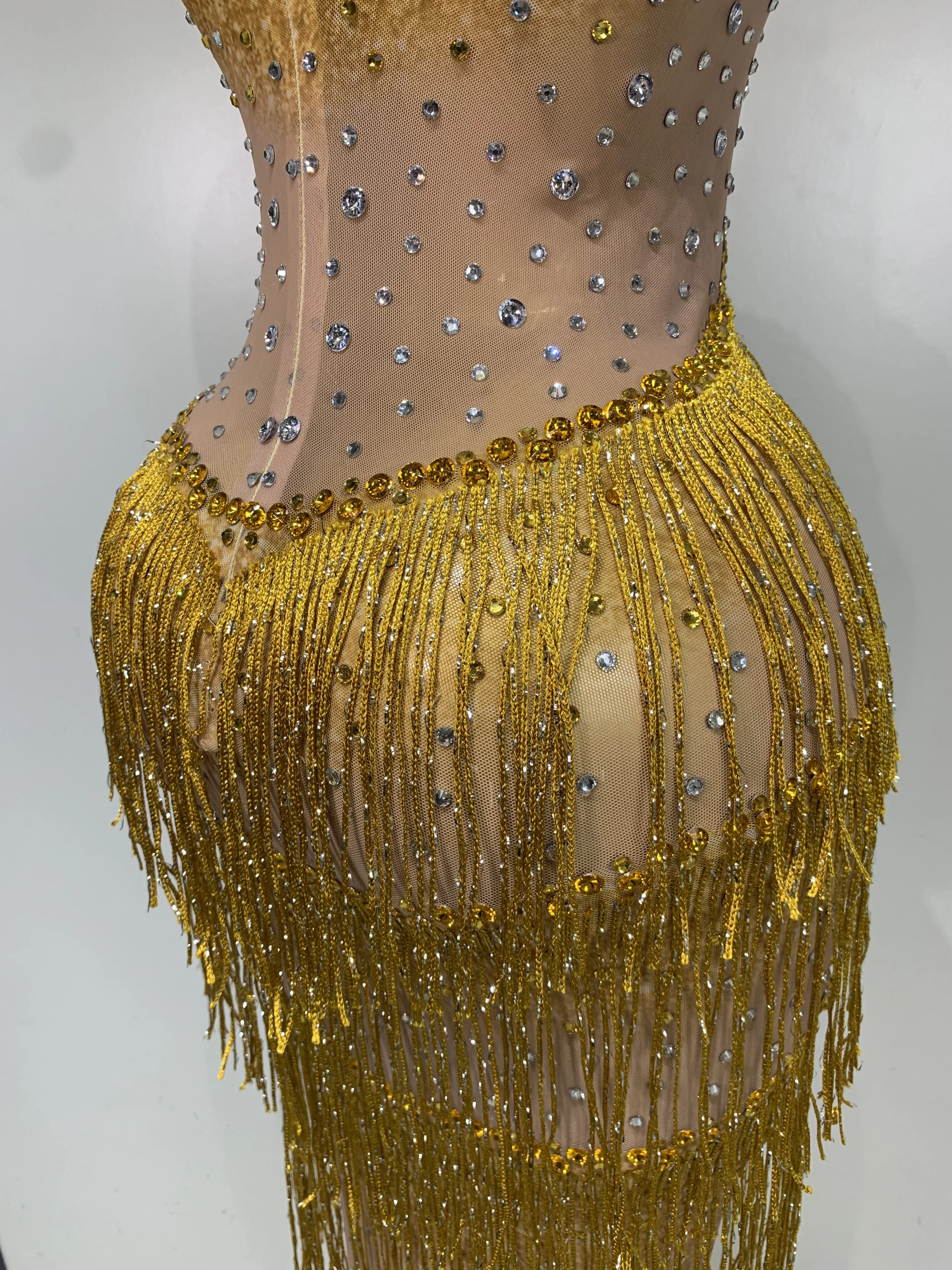 Shining Rhinestones Bodycon Long Dress Women Sexy Transparent Elagant Evening Party Birthday Prom Dress Photo Shoot Outfit