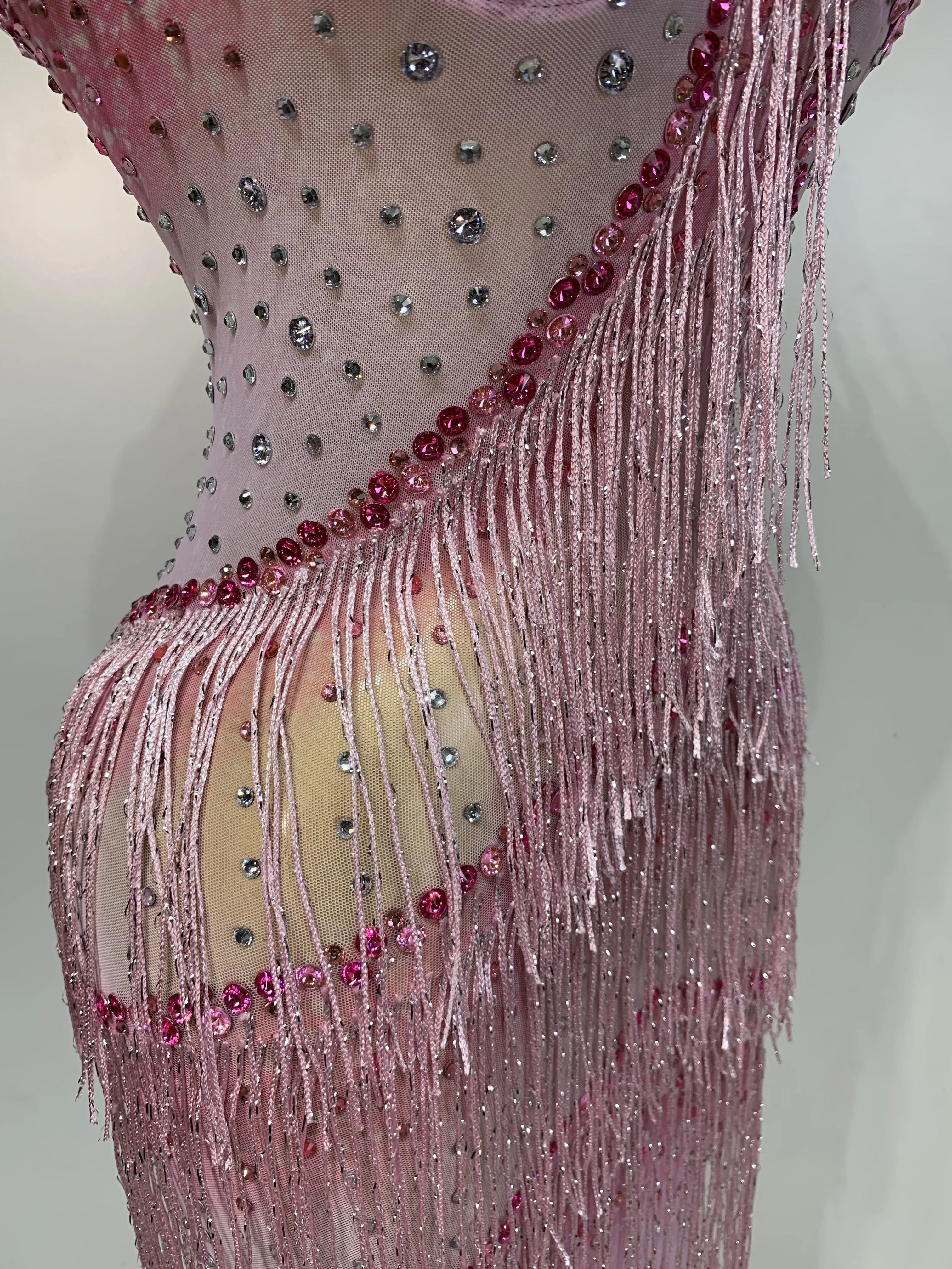 Shining Rhinestones Bodycon Long Dress Women Sexy Transparent Elagant Evening Party Birthday Prom Dress Photo Shoot Outfit