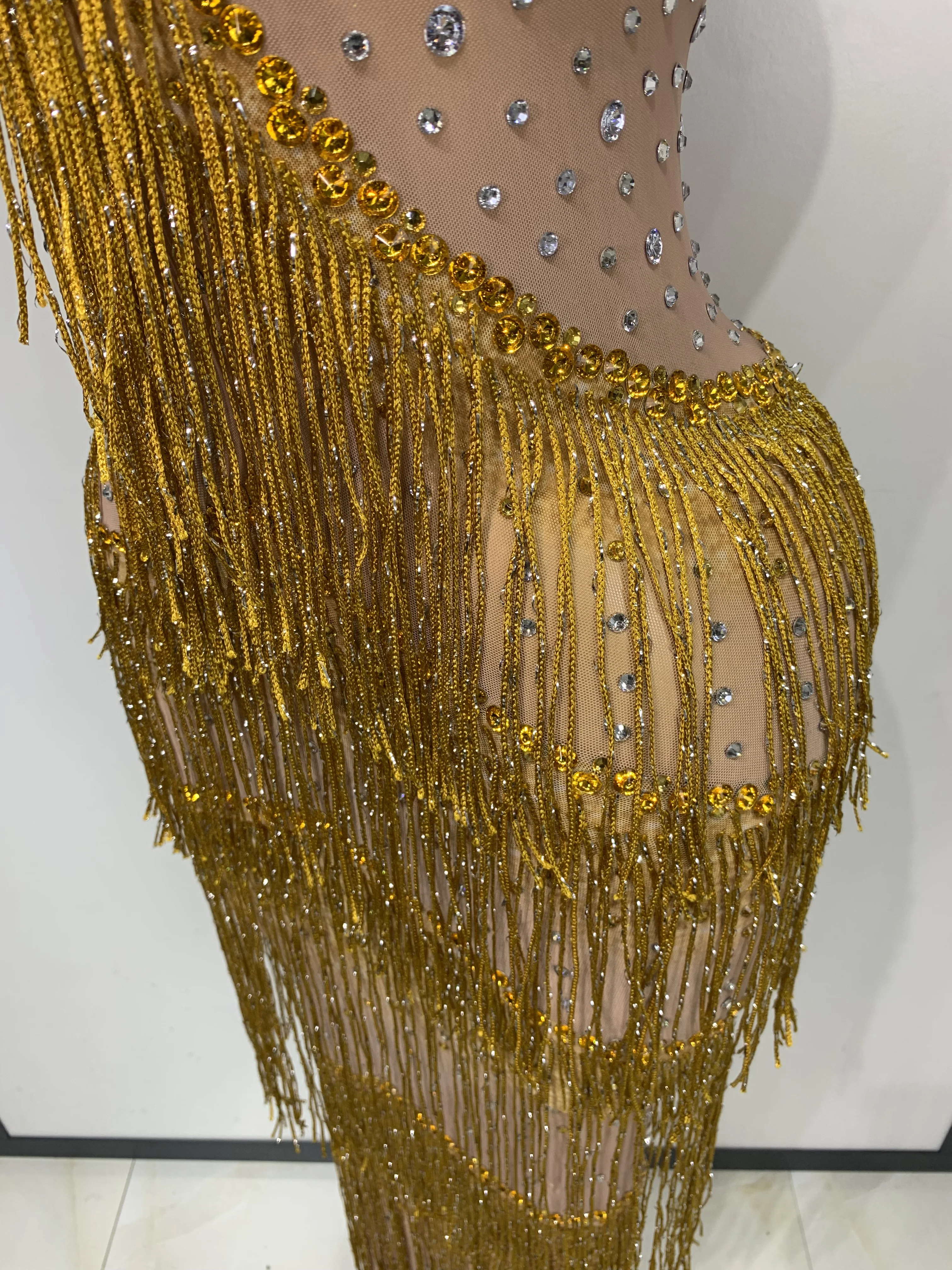 Shining Rhinestones Bodycon Long Dress Women Sexy Transparent Elagant Evening Party Birthday Prom Dress Photo Shoot Outfit