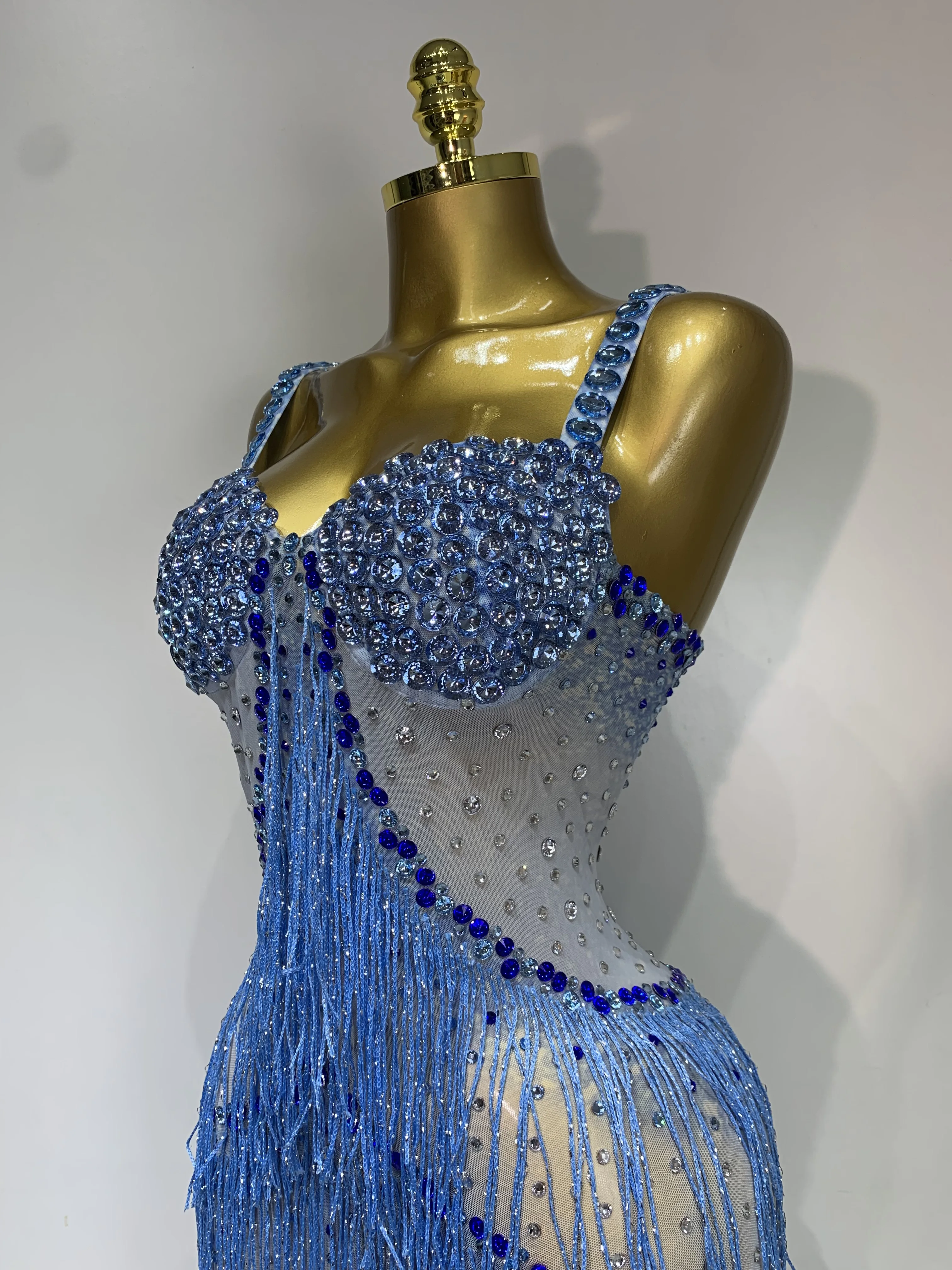 Shining Rhinestones Bodycon Long Dress Women Sexy Transparent Elagant Evening Party Birthday Prom Dress Photo Shoot Outfit