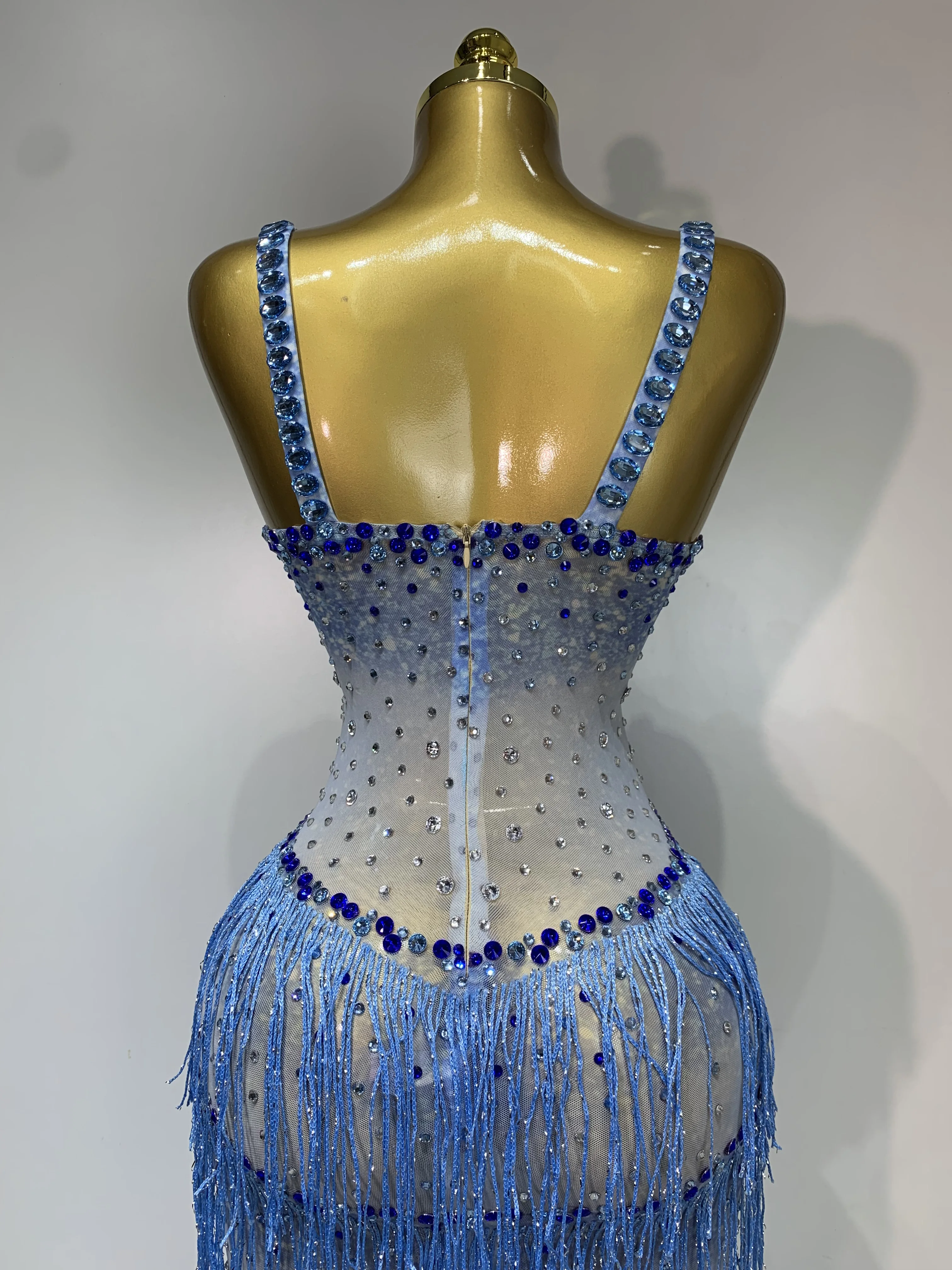 Shining Rhinestones Bodycon Long Dress Women Sexy Transparent Elagant Evening Party Birthday Prom Dress Photo Shoot Outfit