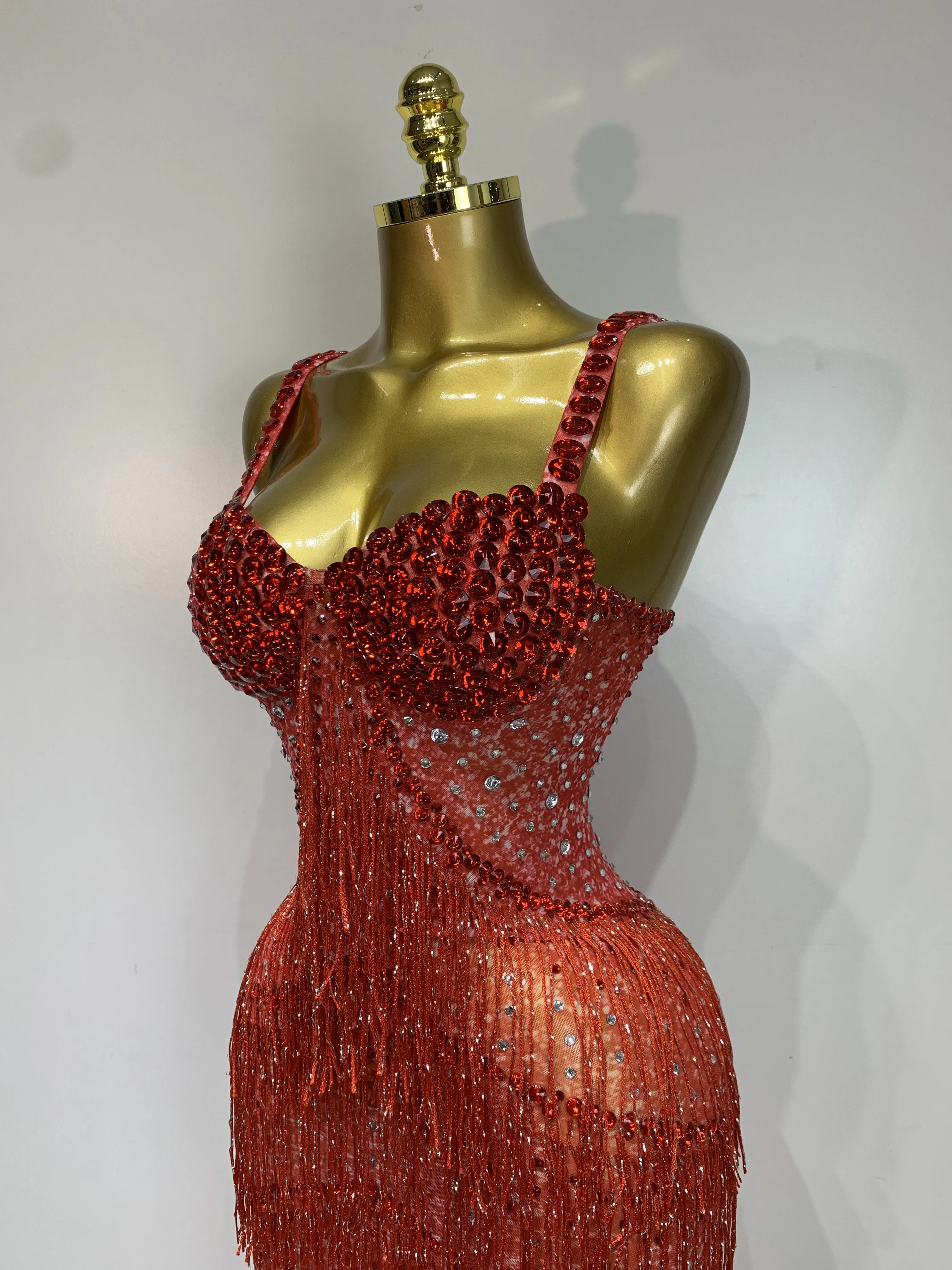 Shining Rhinestones Bodycon Long Dress Women Sexy Transparent Elagant Evening Party Birthday Prom Dress Photo Shoot Outfit