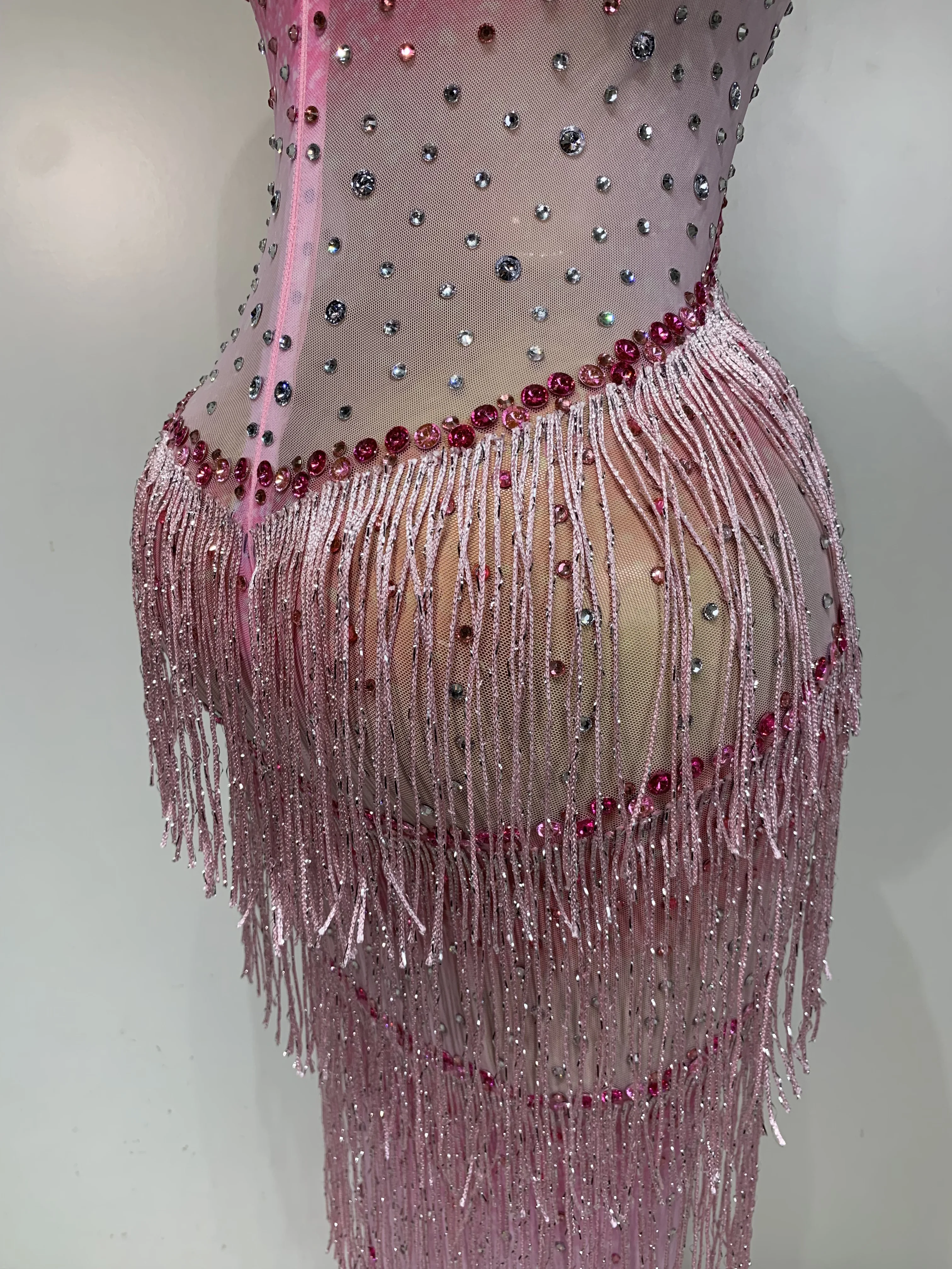 Shining Rhinestones Bodycon Long Dress Women Sexy Transparent Elagant Evening Party Birthday Prom Dress Photo Shoot Outfit