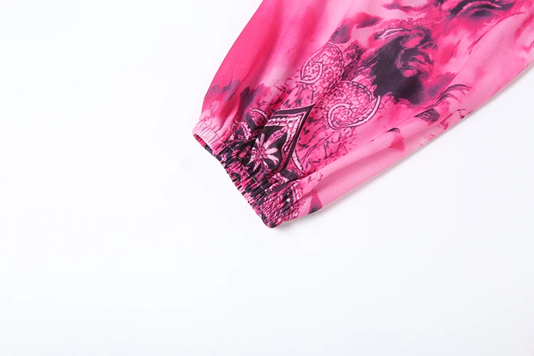 Weird Puss Tiger Stripe Print Long Dress Woman Autumn Trend Deep V-Neck Backless Lantern Sleeve Beach Party Elegant Vestidos
