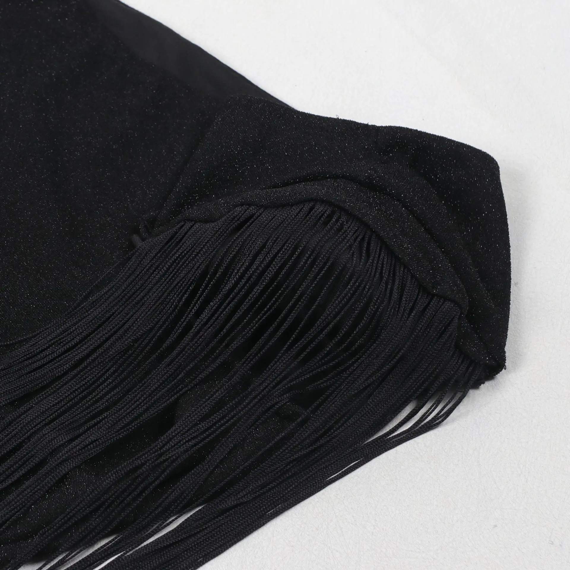 CM.YAYA Women One Shoulder Tassel Sleeveless Long Dress Diagonal Collar Summer Street Evening Sexy Night Party Dresses Vestidos
