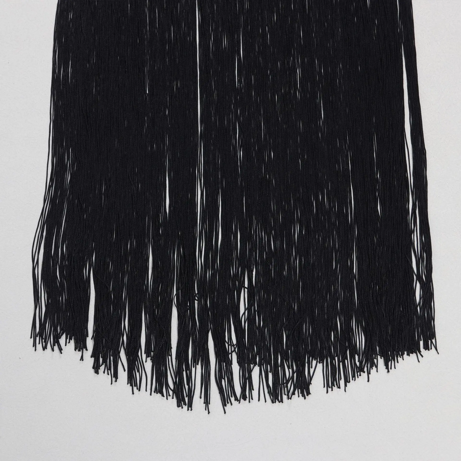 CM.YAYA Women One Shoulder Tassel Sleeveless Long Dress Diagonal Collar Summer Street Evening Sexy Night Party Dresses Vestidos