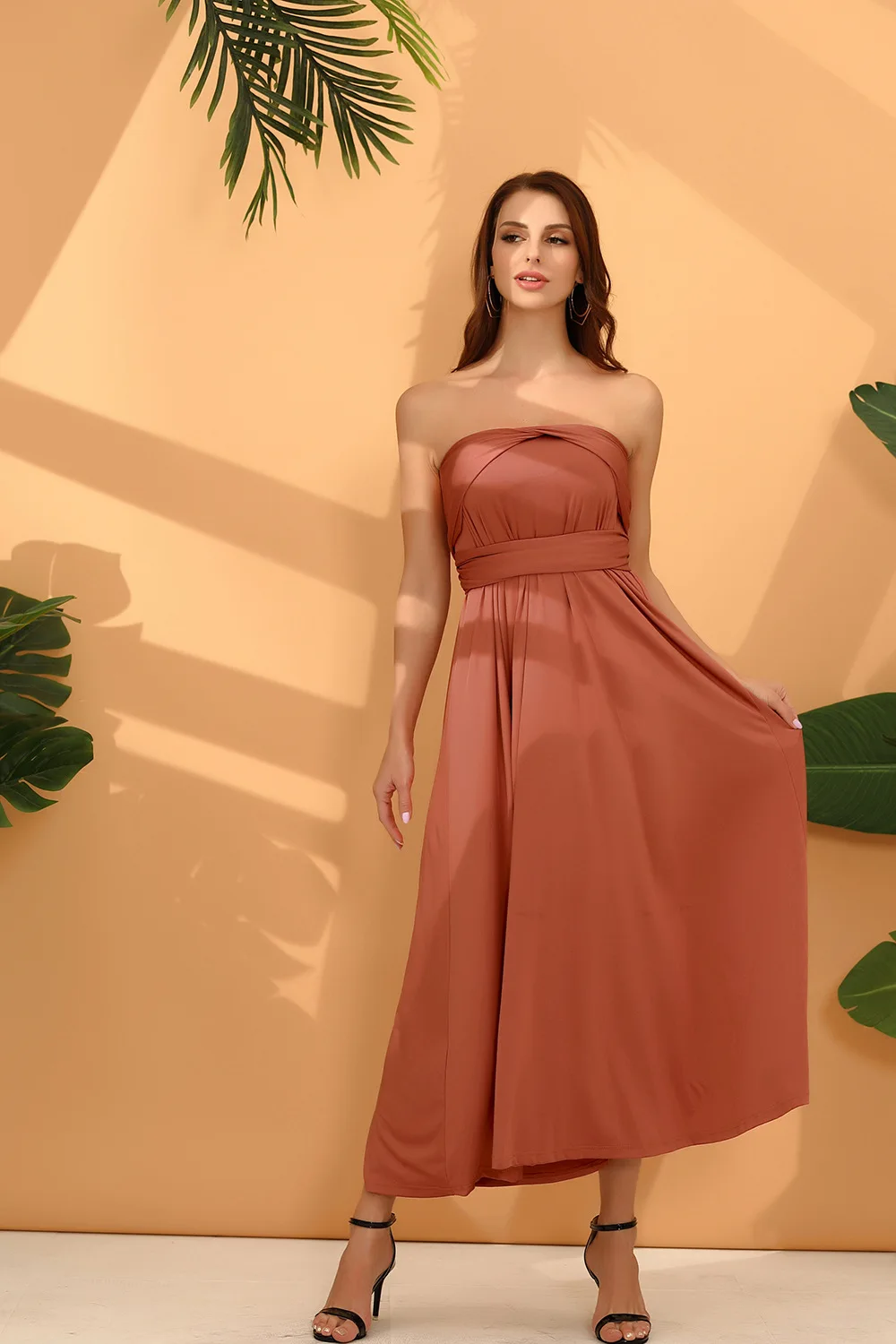 Bridesmaid Dress, Olive Green Maxi Bridesmaid Dress, Bridal Party Convertible Dress, Multiway Infinity Dress, Custom Dress