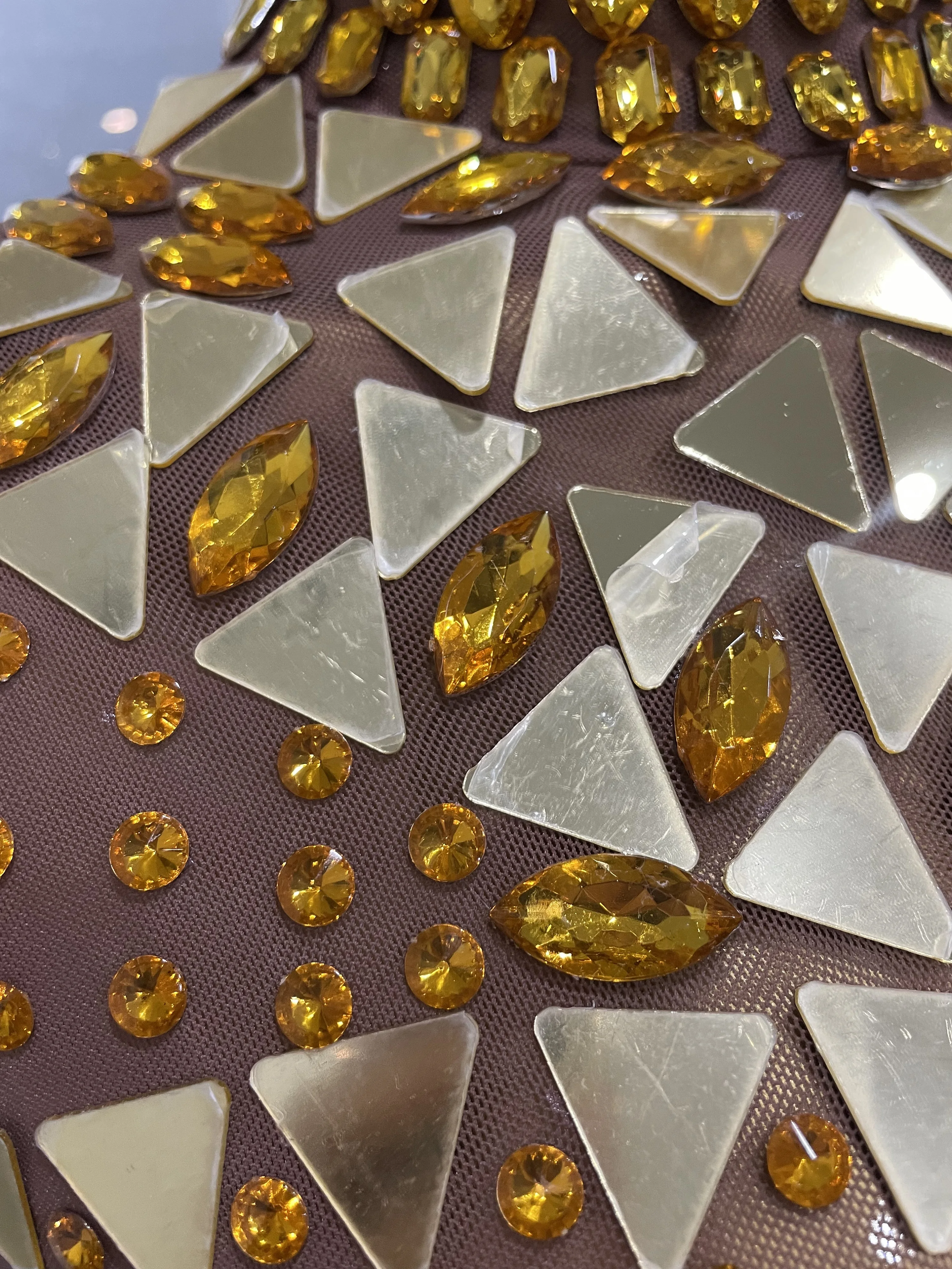 Luxury Shiny Mirror Rhinestones Hollowed-out Long Dress 2026Women Celebrity Evening Party Catwalk Prom Stage Photo Shoot Dresses
