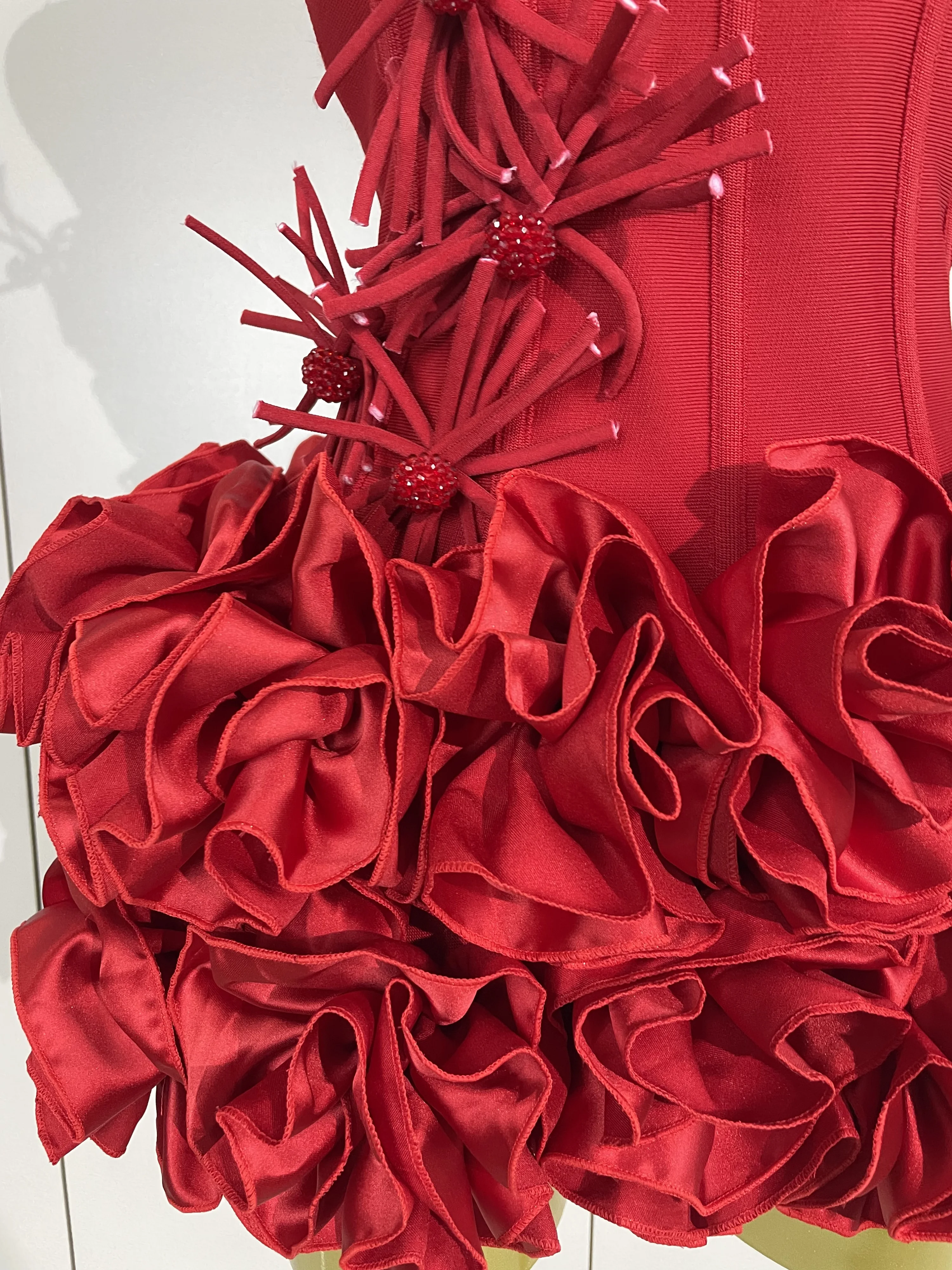 Sexy Halter Prom Gown Celebrity Club Two Piece Set Cocktail Elegant Women Fashion Luxury Birthday Party Red Black Bandage Outfit