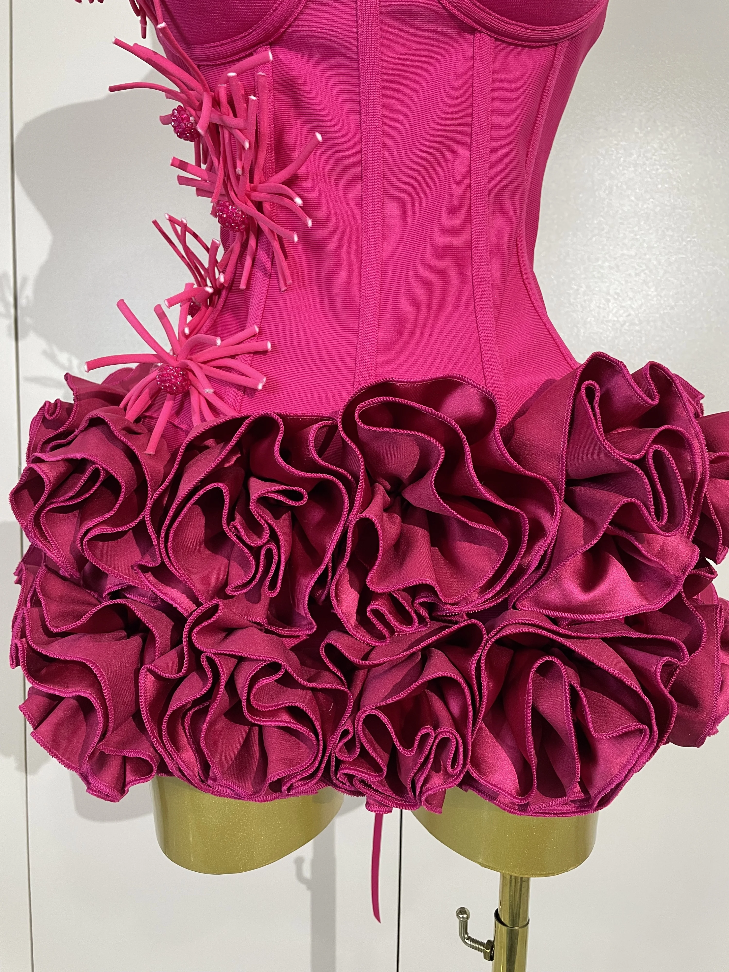 Sexy Halter Prom Gown Celebrity Club Two Piece Set Cocktail Elegant Women Fashion Luxury Birthday Party Red Black Bandage Outfit