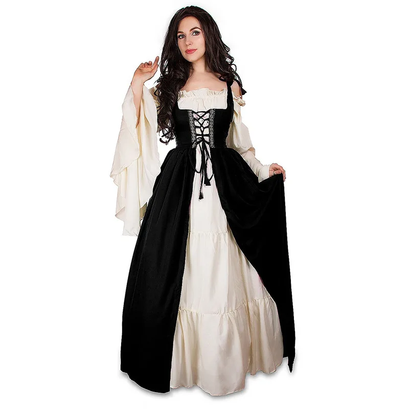 Women's Medieval Punk Princess Costume Victorian Robe Dress for Palace Carnival Party Disguise Halloween Cosplay Female 2026