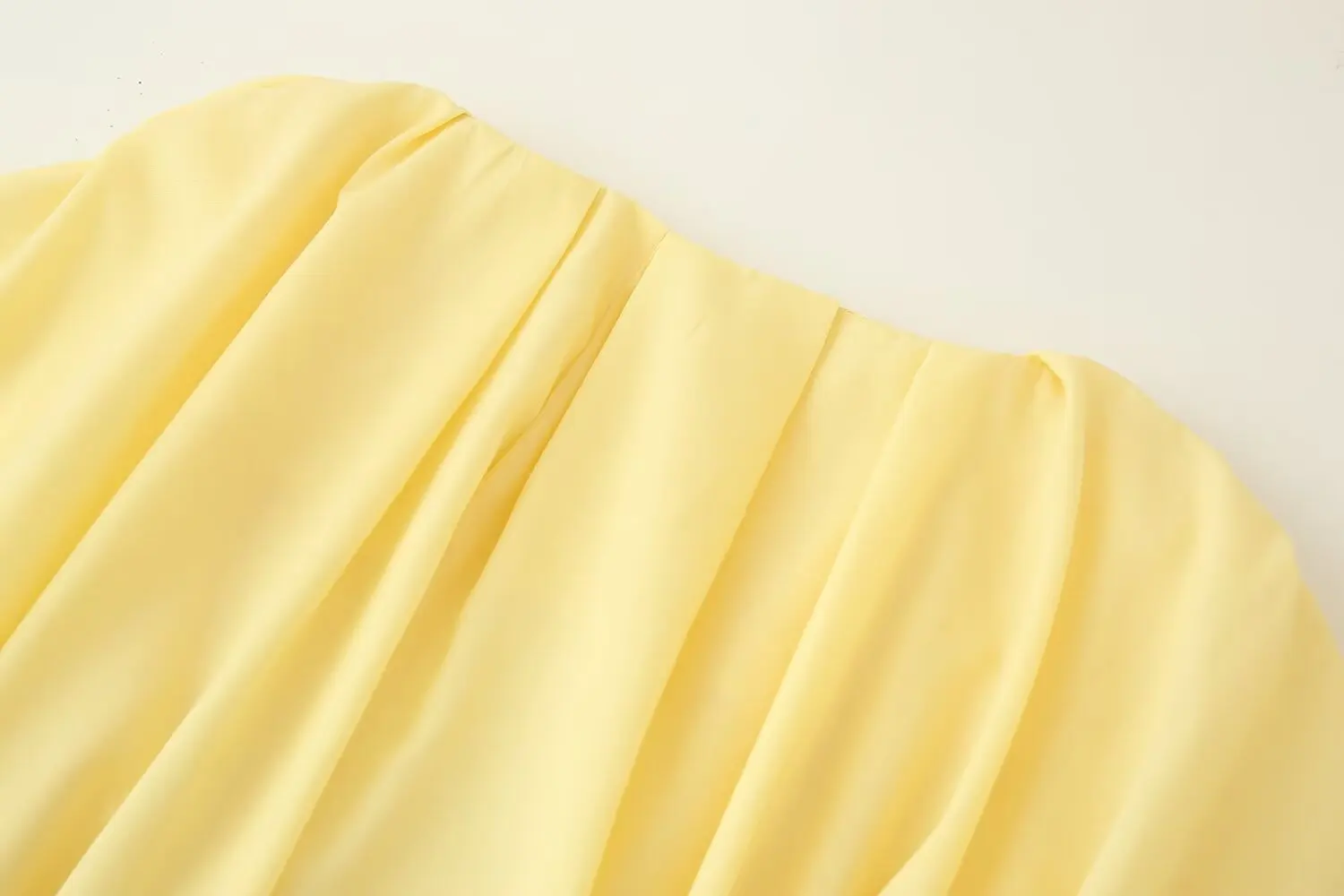 HH Women's New Fashion V-neck Pleated Down Shoulder Short Sleeve Midi Dress Female Temperament High-waist Casual Long Dress
