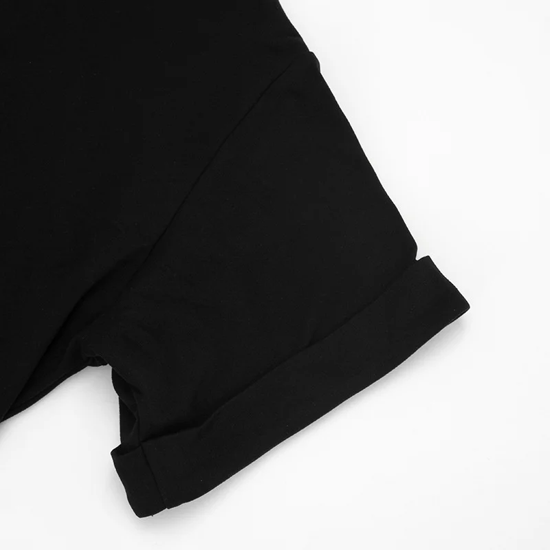 Mozision Short Sleeve Ruched Sexy Mini Dress Women Elegant Black Metal Buckle Half High Neck High Waist Bodycon Club Dress