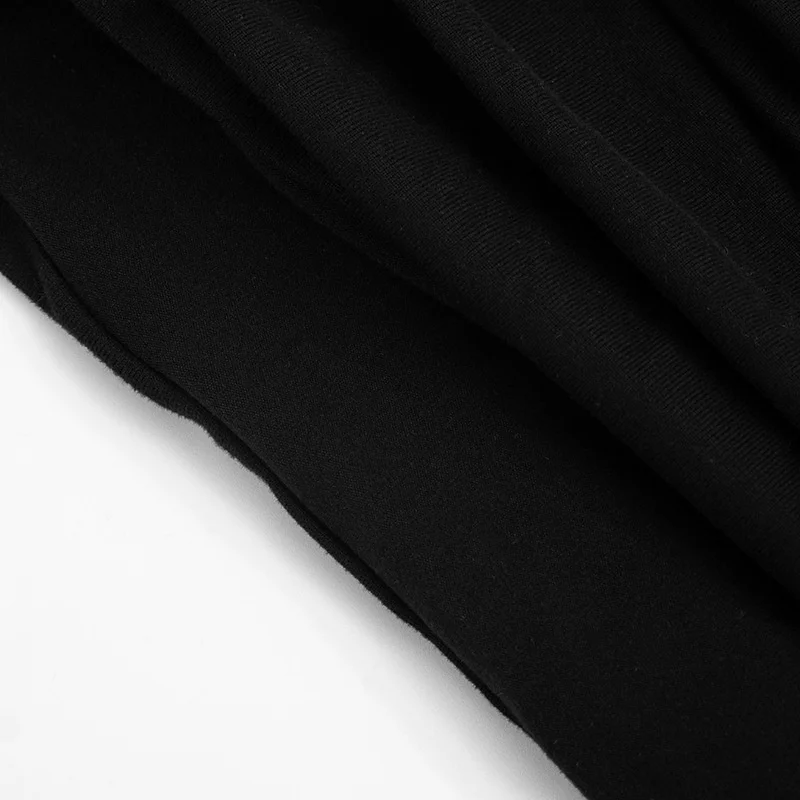 Mozision Short Sleeve Ruched Sexy Mini Dress Women Elegant Black Metal Buckle Half High Neck High Waist Bodycon Club Dress