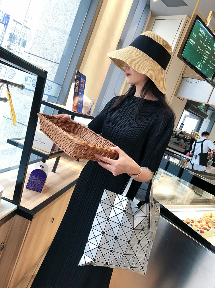 TIANPEI Miyake Pleated Women Dress Summer Elegant Casual Korean Basic Turtleneck Short Sleeve Long Dress Aesthetic Clothes
