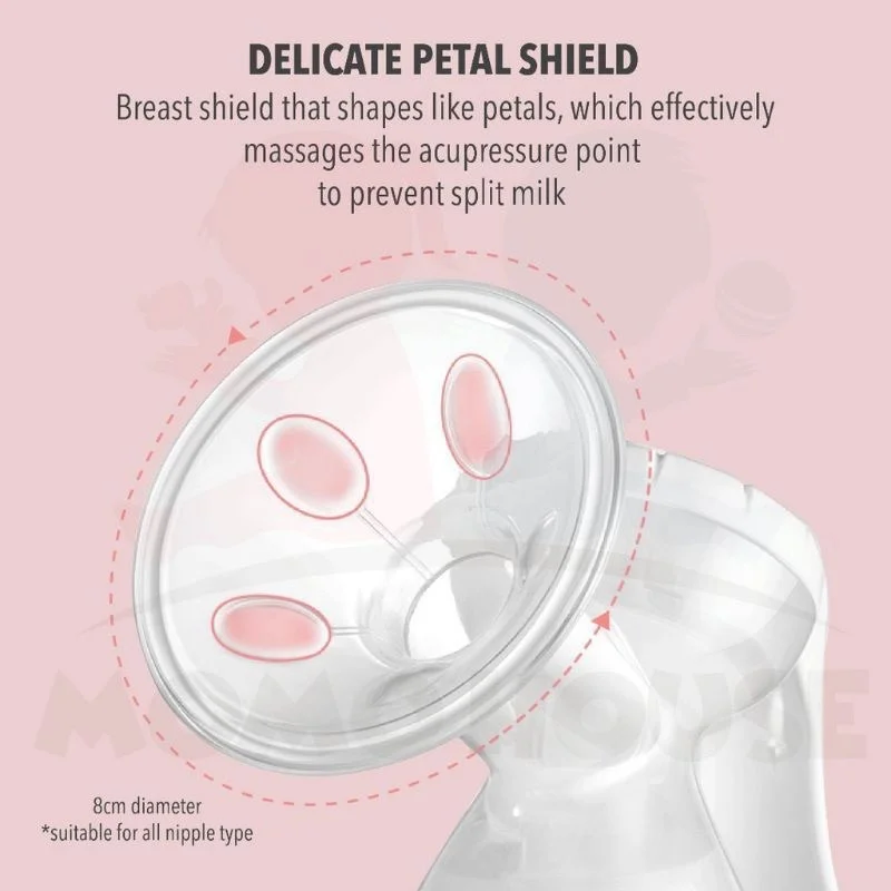 150ml Soft Breastmilk Collector Handsfree Silicone Manual Baby Breast Milk Pump 3 Level Adjustable Pressure for Breastfeeding