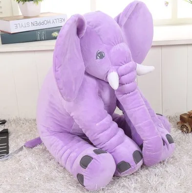 Skin Big Sale 60cm Colorful Giant Elephant Skin Plush Soft Toy Stuffed Baby Kids baby Pillows Toys For Children free shipping