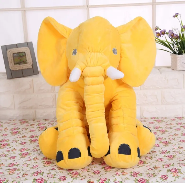 Skin Big Sale 60cm Colorful Giant Elephant Skin Plush Soft Toy Stuffed Baby Kids baby Pillows Toys For Children free shipping