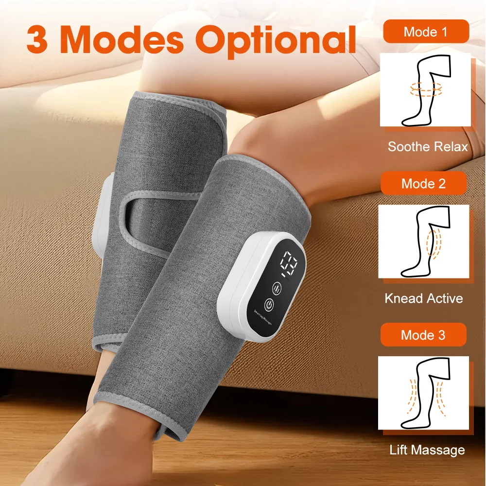 Foot Air Pressure Leg Calf Massager Promotes Blood Circulation Muscle Relaxation Device 360° Full Cover Leg Massager