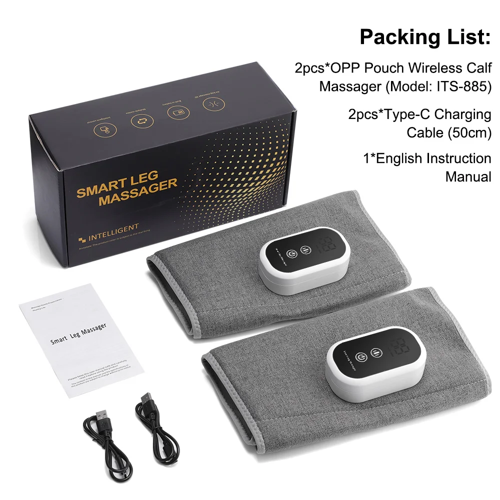 Foot Air Pressure Leg Calf Massager Promotes Blood Circulation Muscle Relaxation Device 360° Full Cover Leg Massager